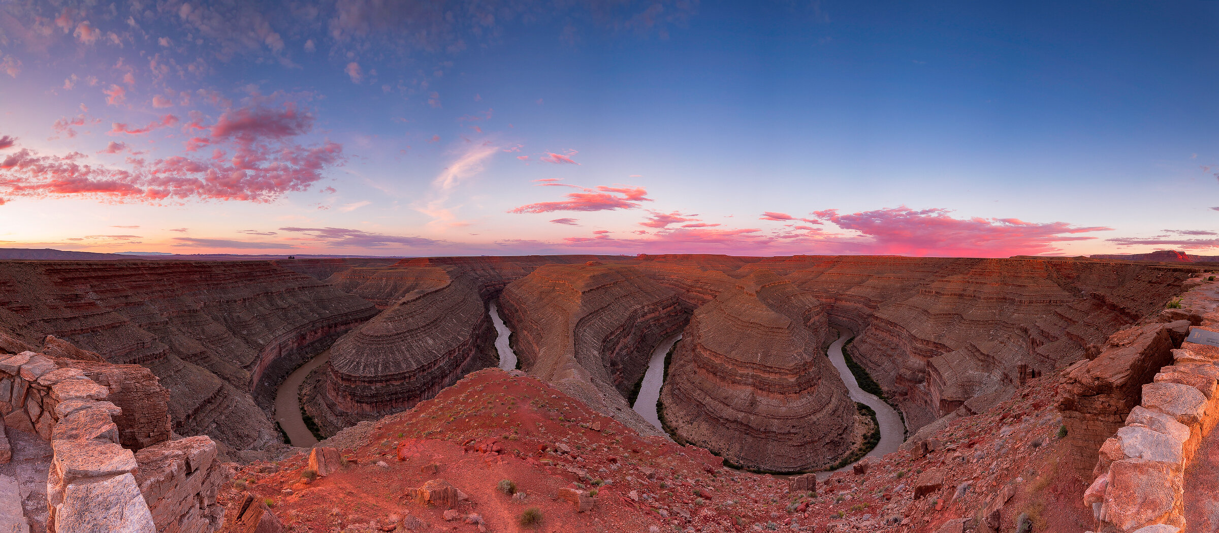 Goosenecks Sunrise Panorama