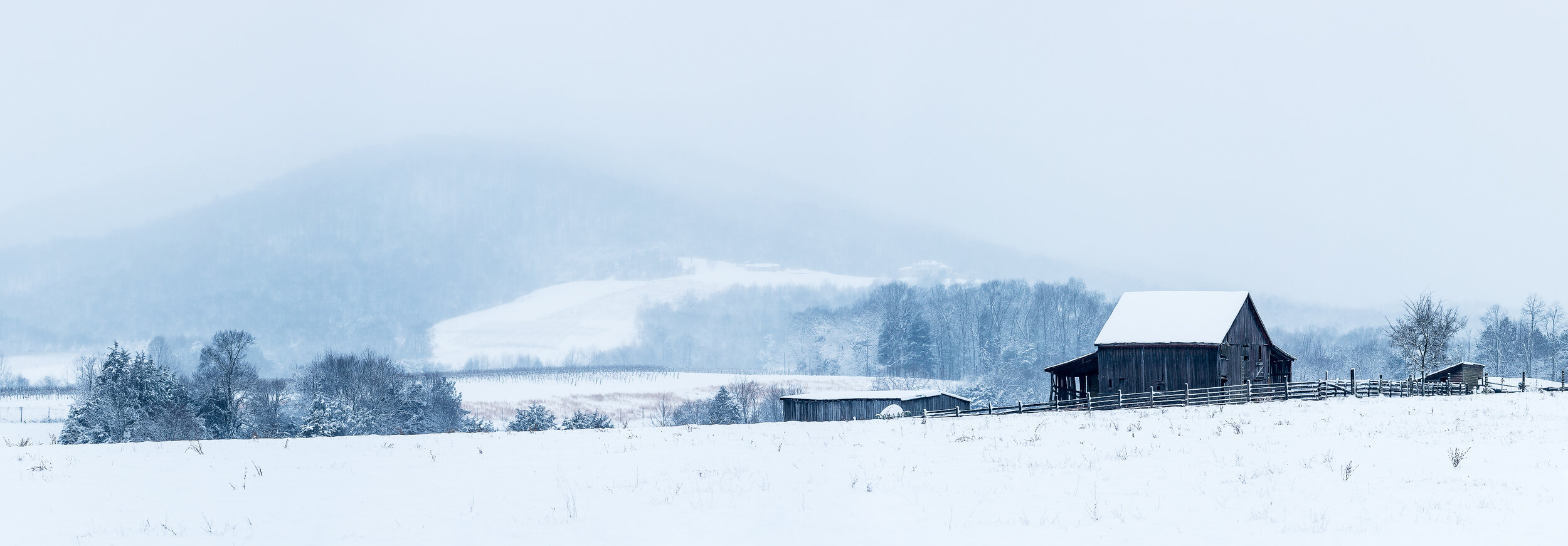 White Hall Snow Day Panorama