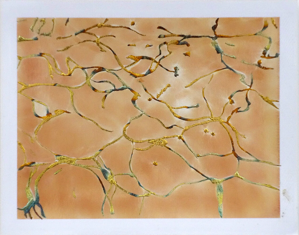 Water Study #3, 1994 metal leaf on Polaroid 3 1:2%22 x 4 1:4%22.jpg
