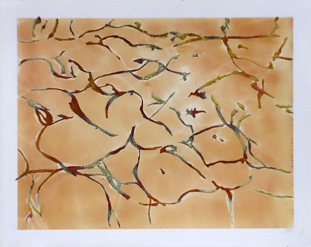Water Study #7, 1994 metal leaf on Polaroid 3 1:2%22 x 4 1:4%22.jpg