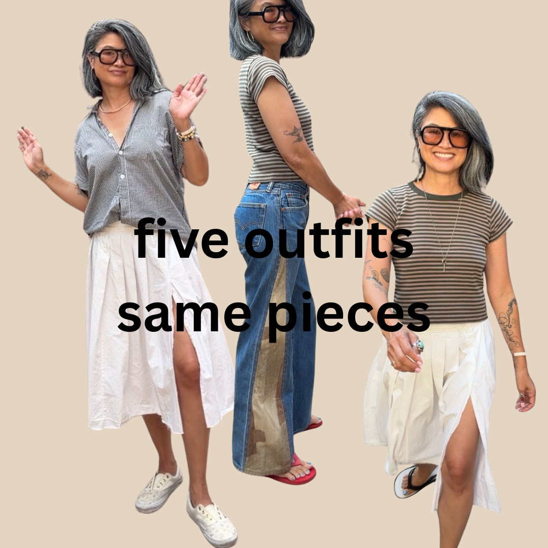 FIVE outfits, SAME pieces