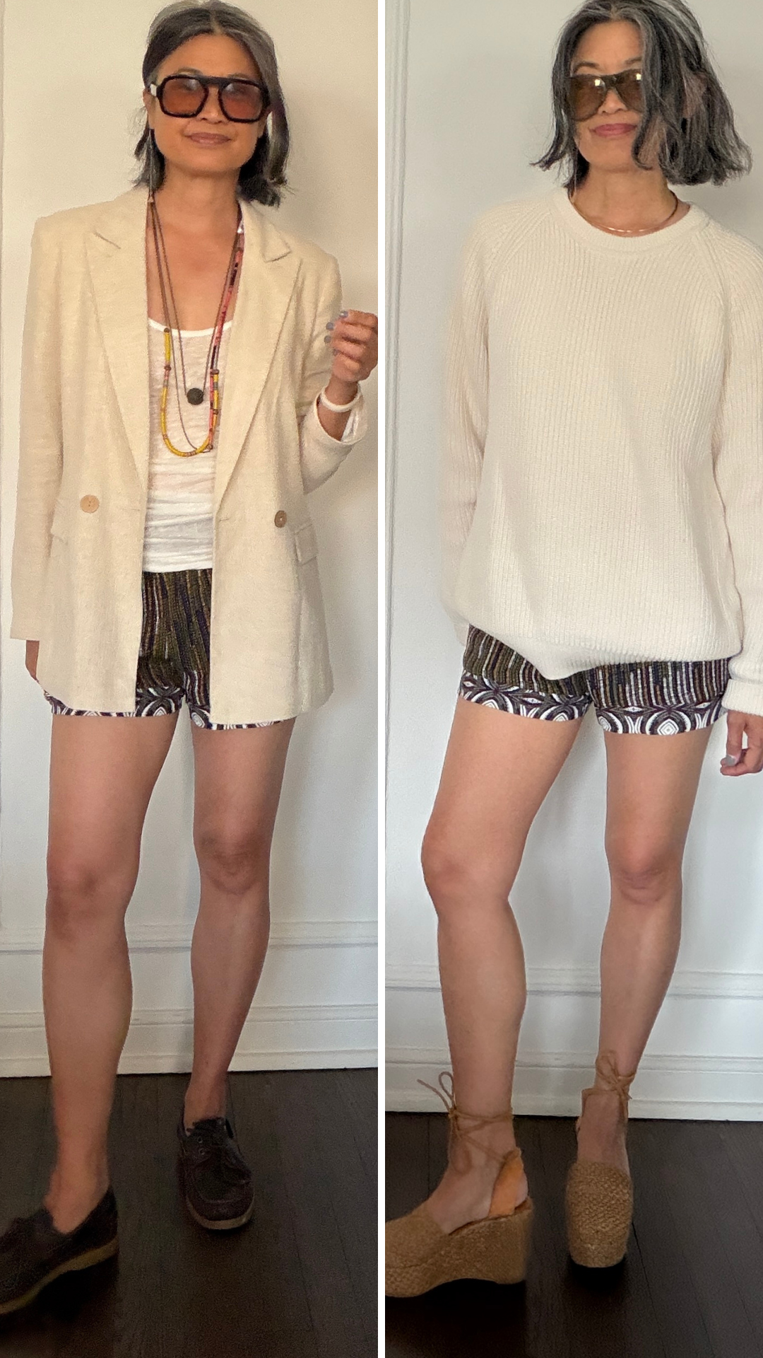 chicago style influencer showing women over 50 summer outfits