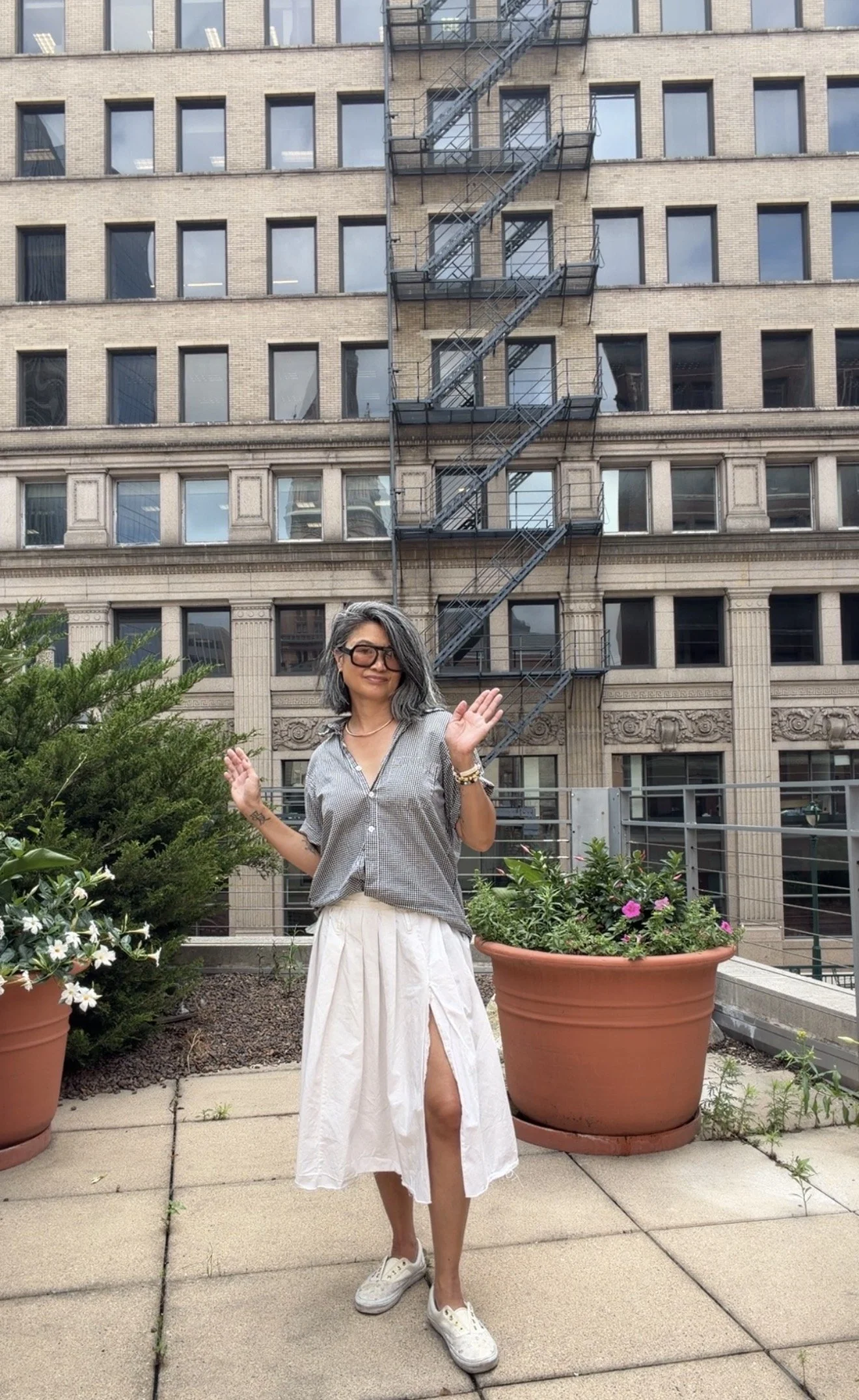 Summer personal style inspiration showing how the same wardrobe pieces can create different outfits.