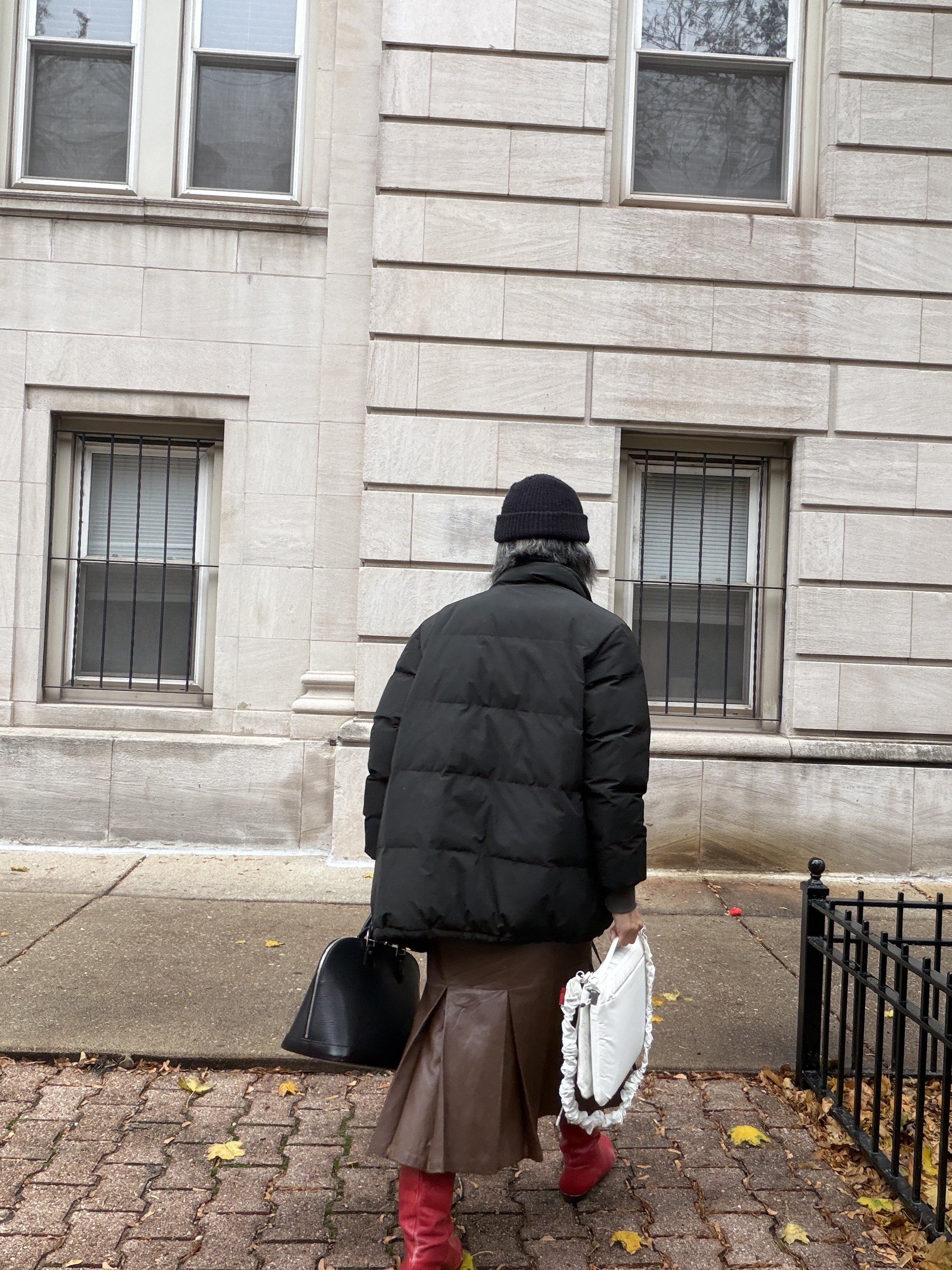 Two-bag setup featuring a stylish laptop bag and a designer top-handle bag for everyday city life