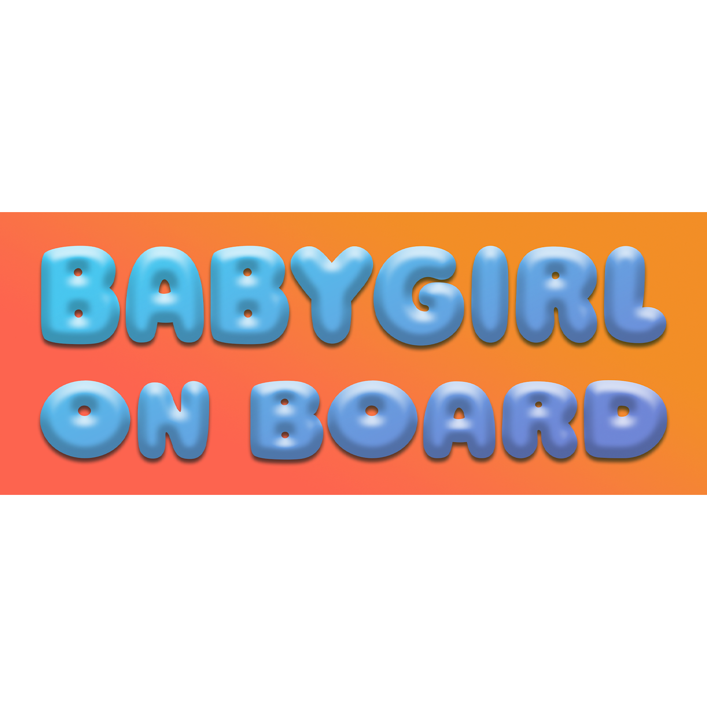 Babygirl On Board Bumper Sticker