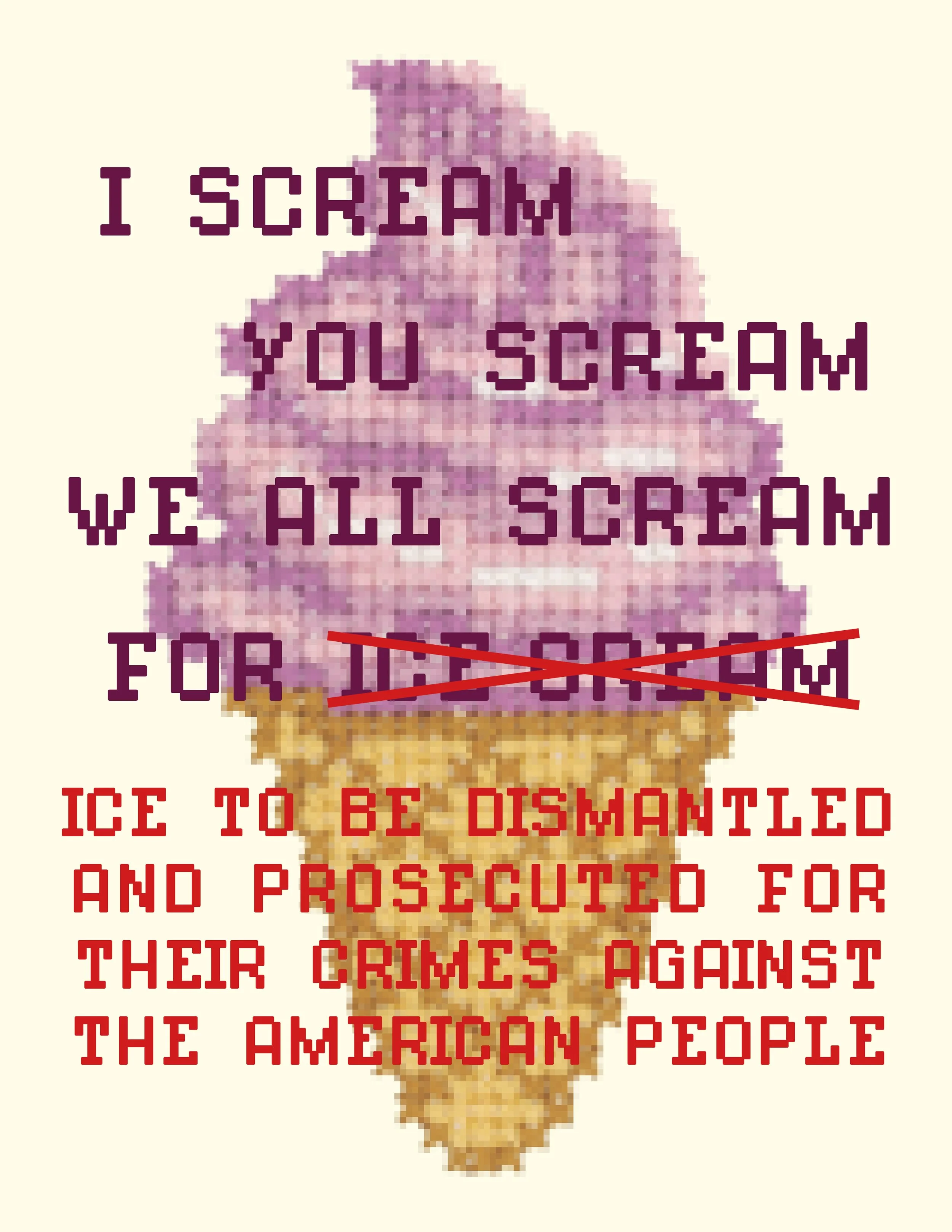 Cross stitch inspired design. This image is 8.5"x11" and can be printed on one sheet of copy paper to be made into a sign or poster.