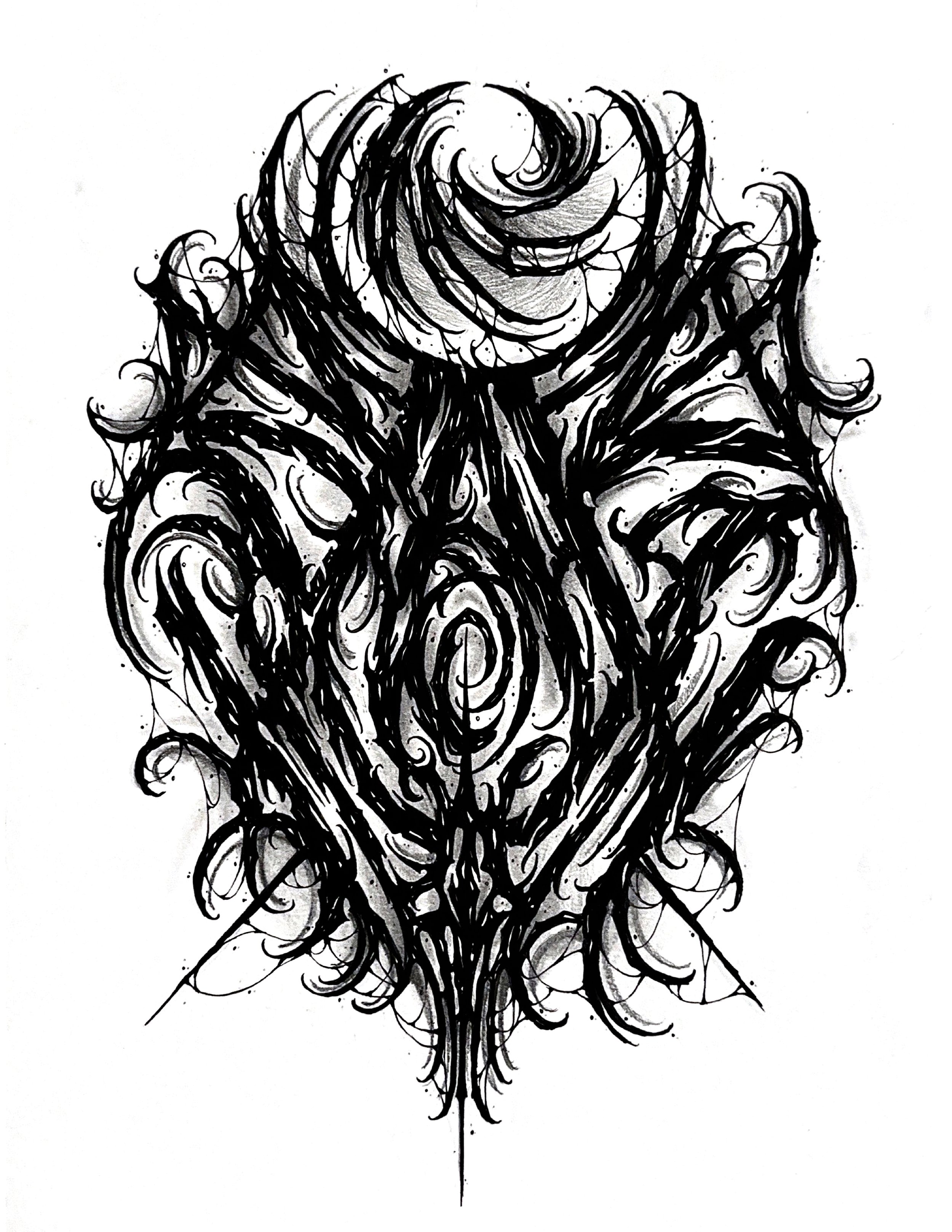99 Dark Element Gothic Tattoo Skull Art Graphic by morspective · Creative  Fabrica