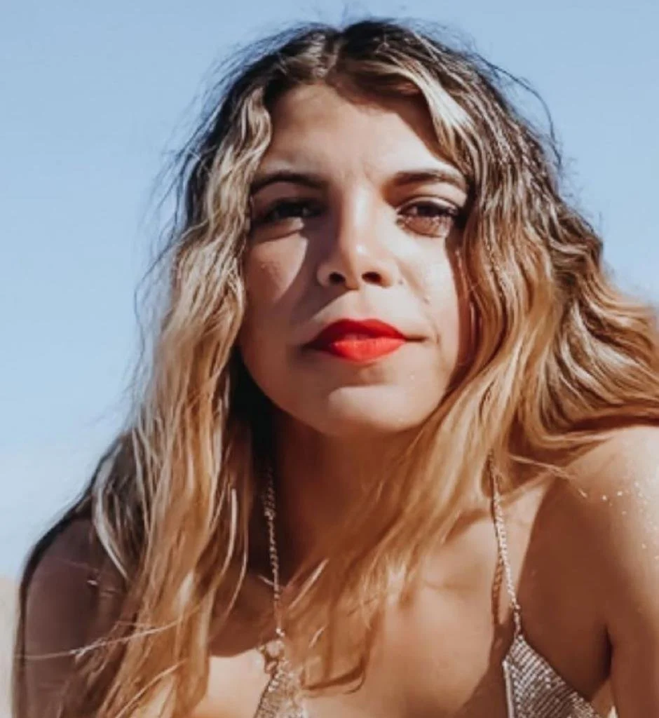 A woman looking into the distance