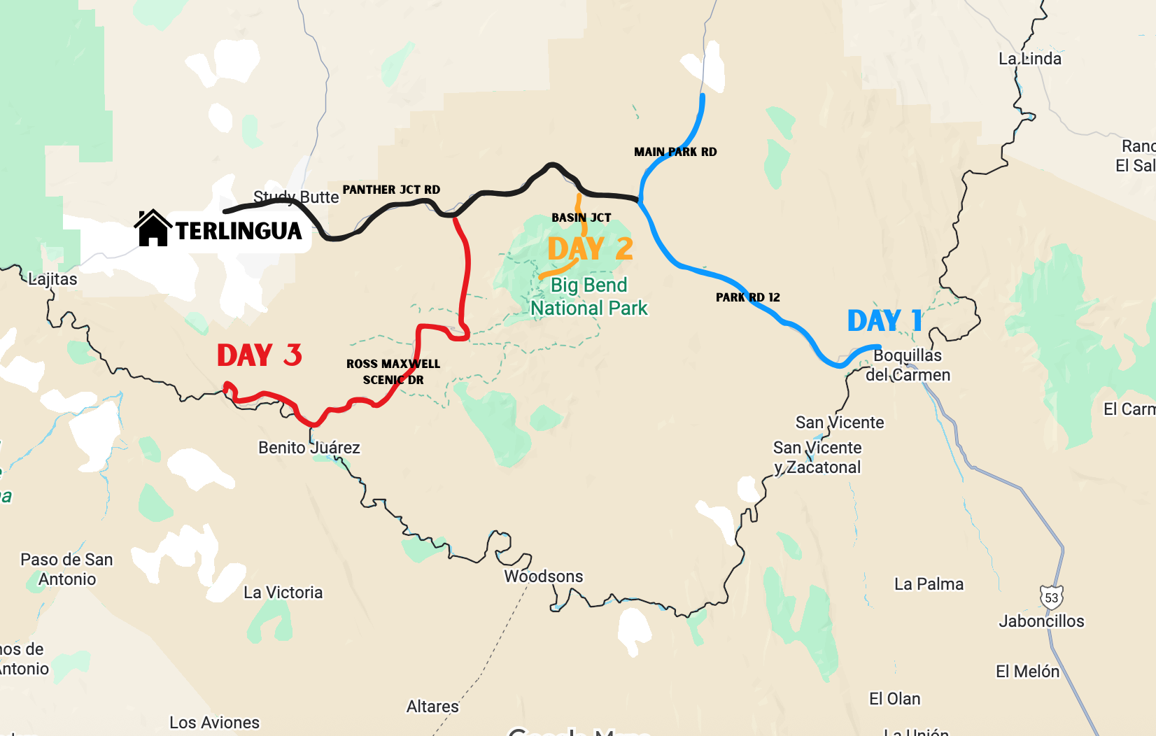 big bend national park road trip itinerary from terlingua