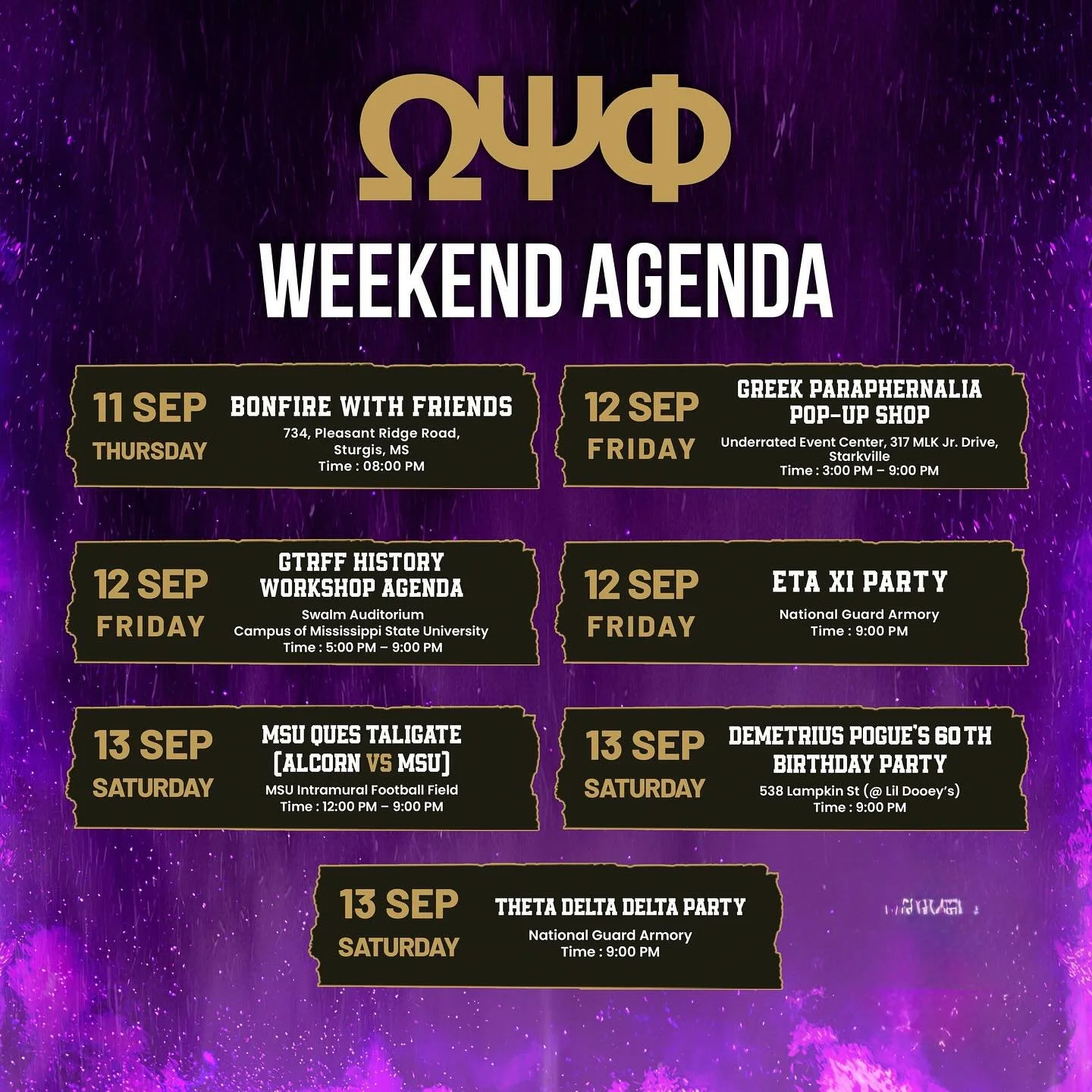 Full weekend of fun and events‼️