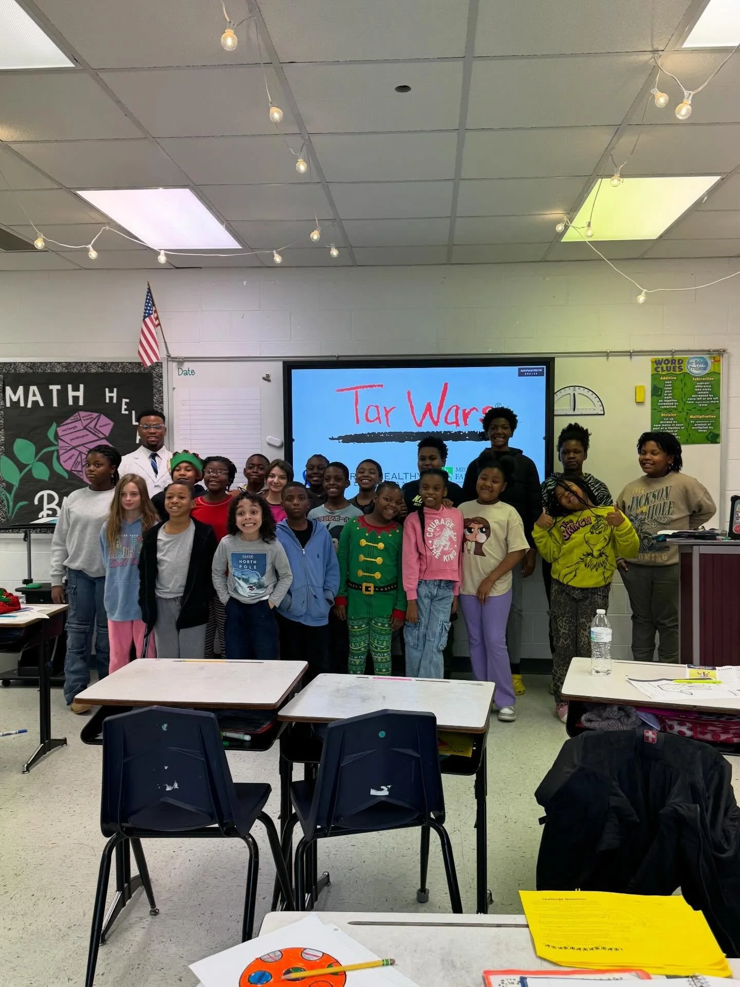 Bro. Evans gave a presentation today to 5th graders of a tobacco free education program with the mission of educating students about being tobacco-free, providing them with the tools to make positive decisions regarding their health, and promoting pe