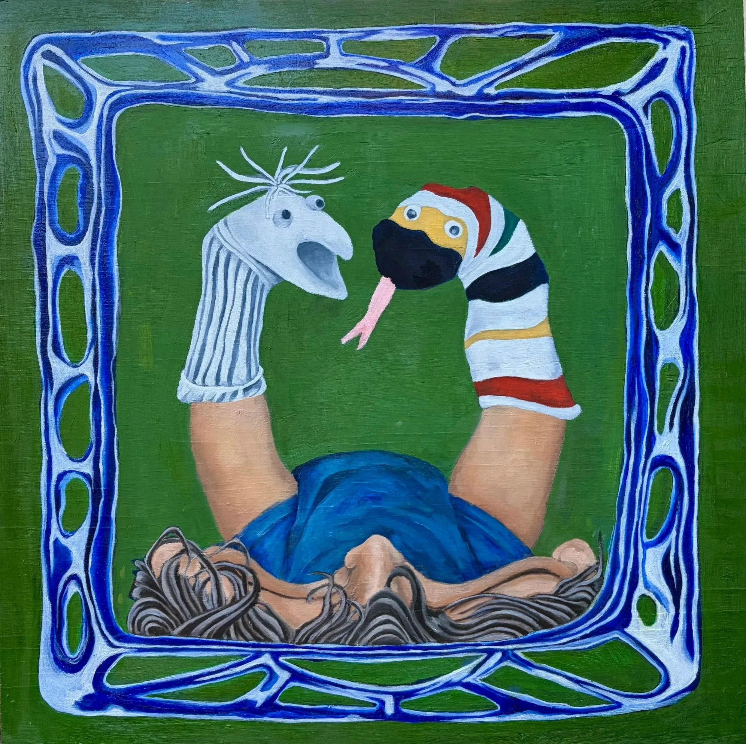 who i want to believe, oil on wood, 2026 