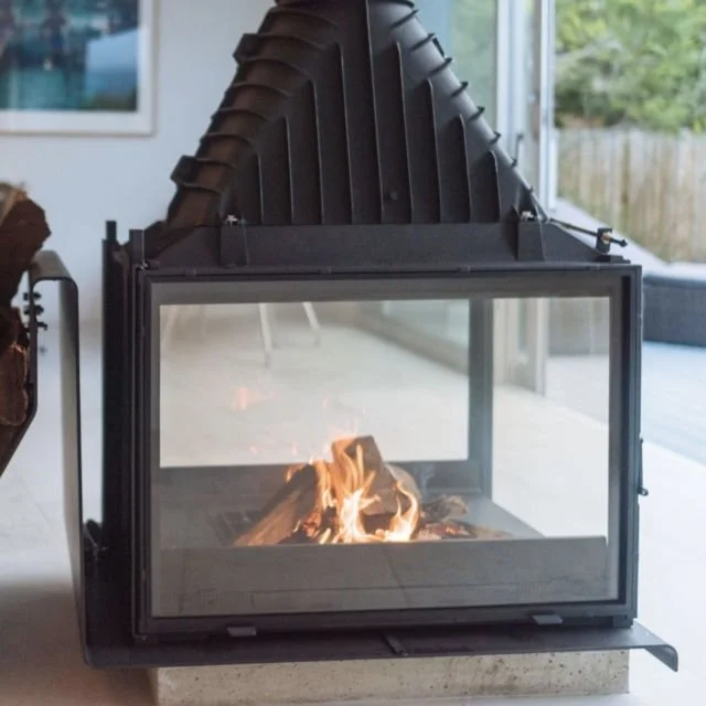 Cheminées Philippe Radiante 846 3V Wood Heater — Slab Culture Concrete benchtop manufacturer