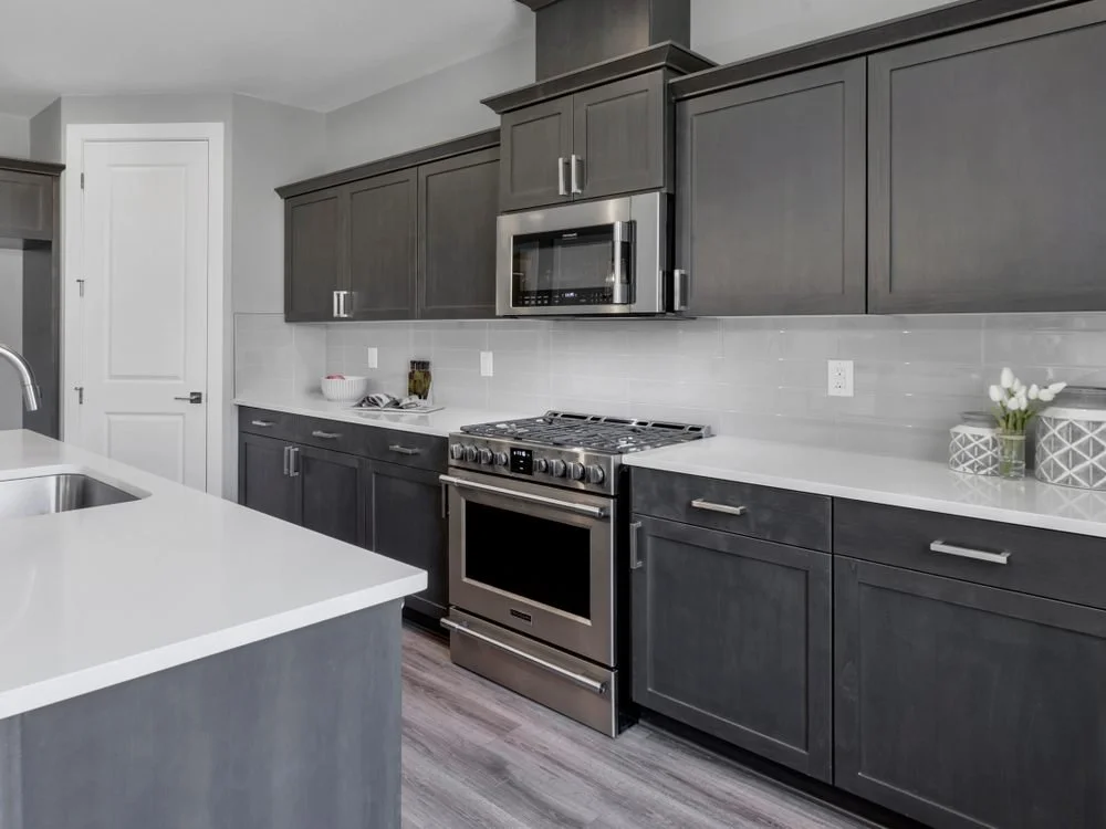 Elevating Your Lifestyle Through Thoughtful Home Design. Black Diamond, WA  USA - May 9, 2019: Modern kitchen interior.