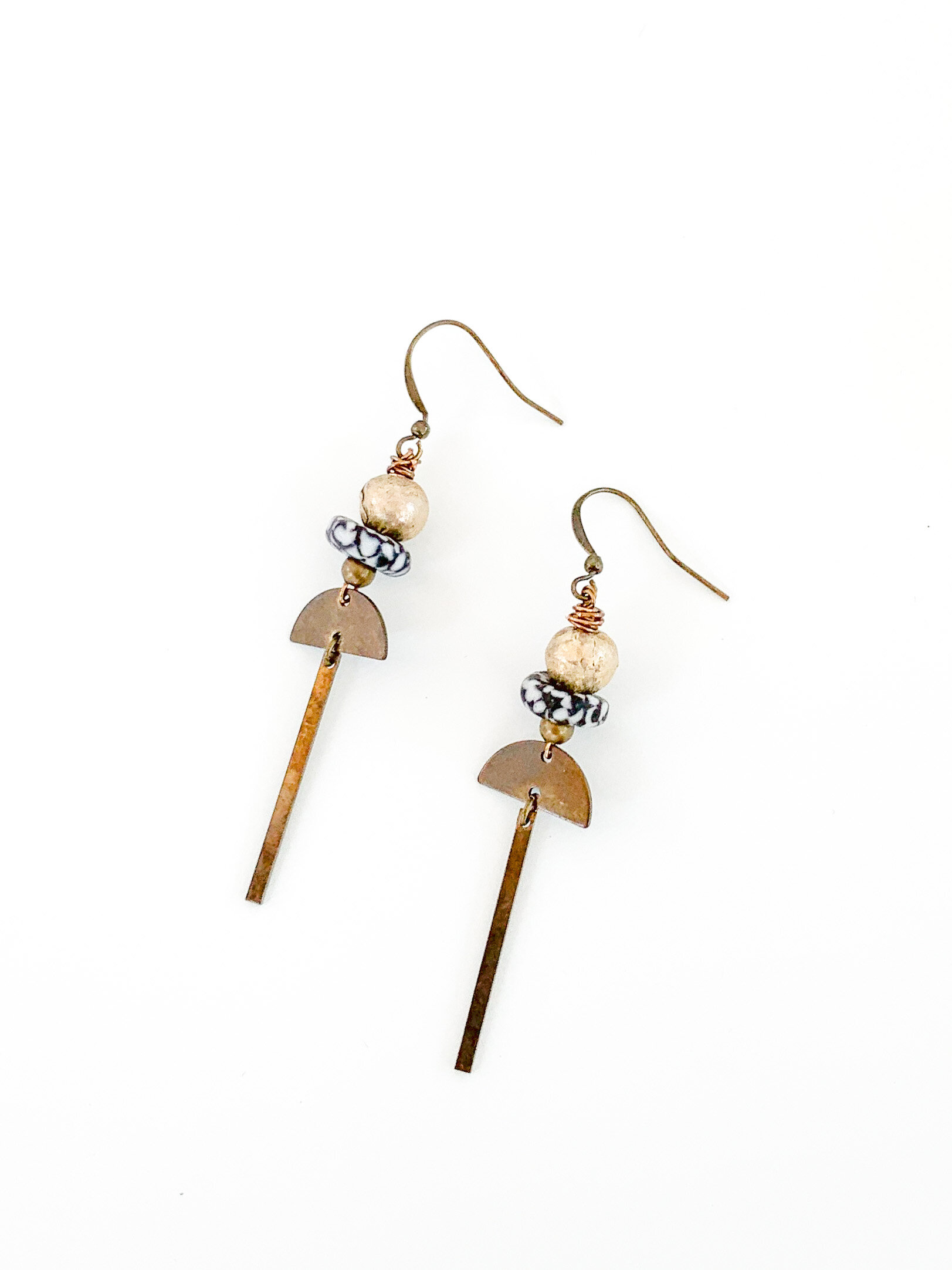 Brass Dangle w Zebra