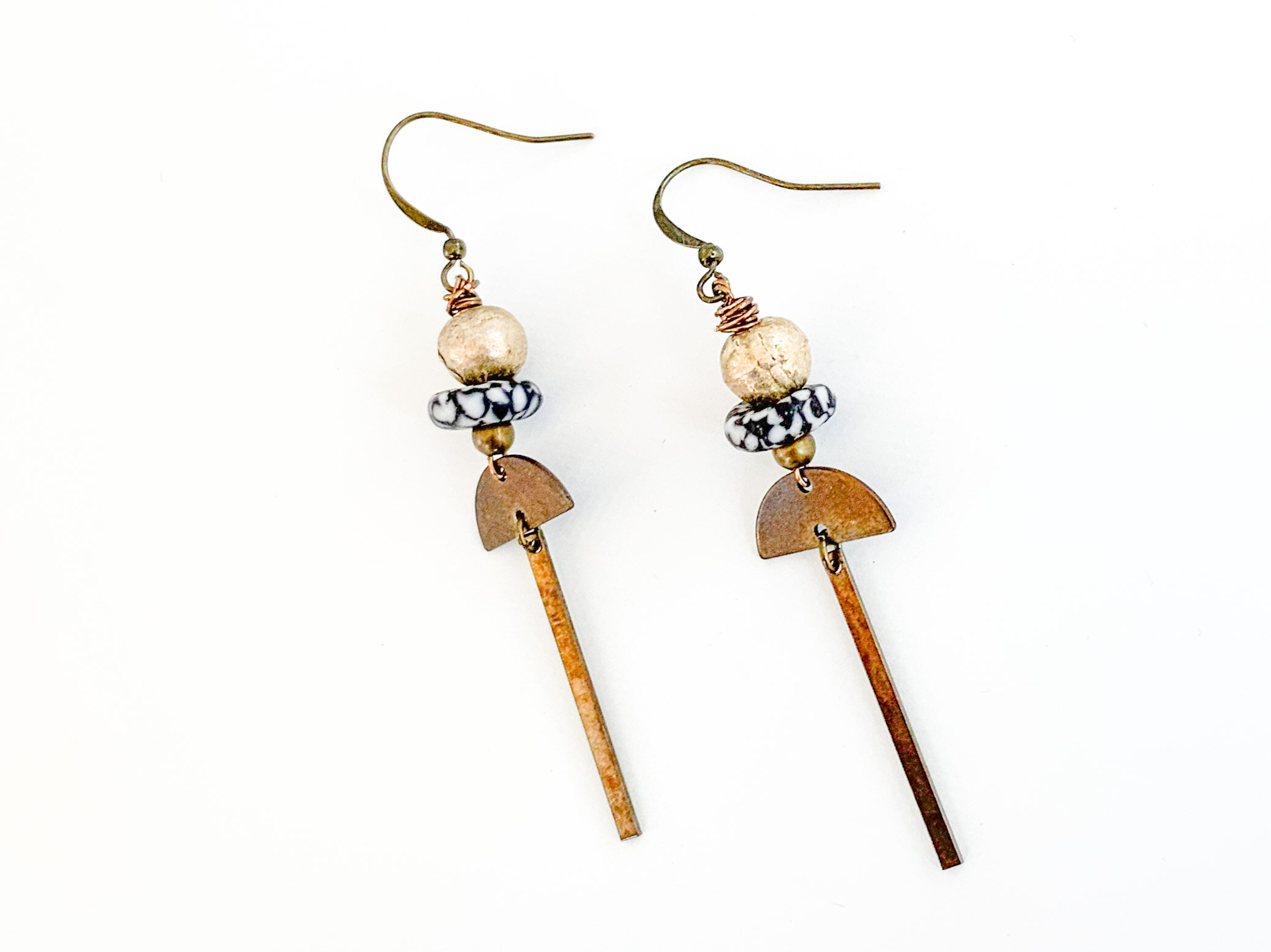 Brass Dangle w Zebra