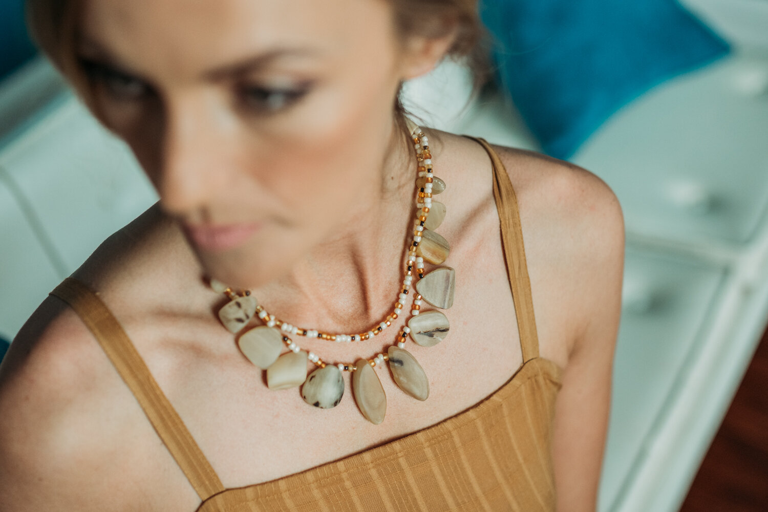 Beaded Moroccan Horn Medallions