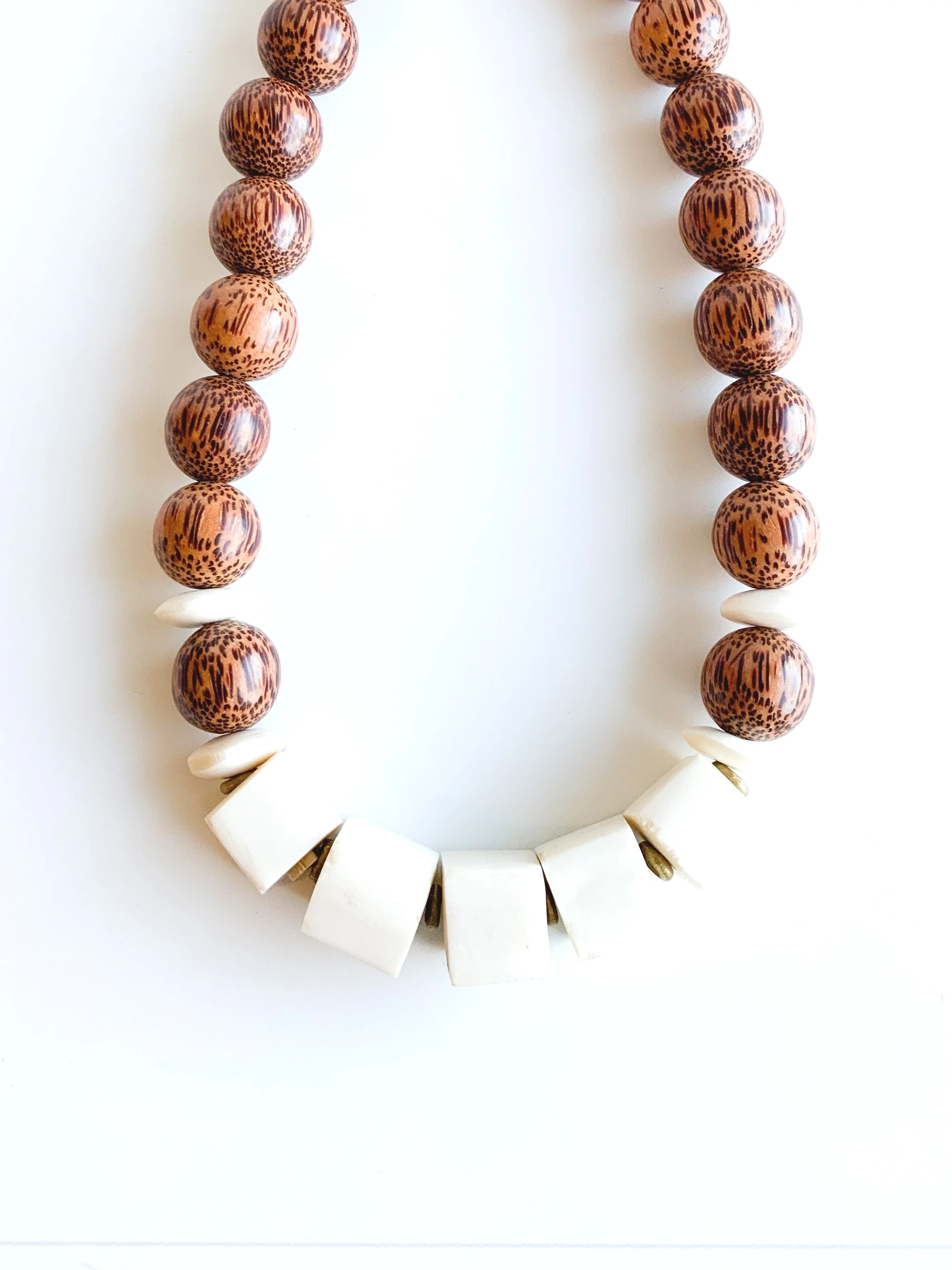 Striped Palm Wood & Bone