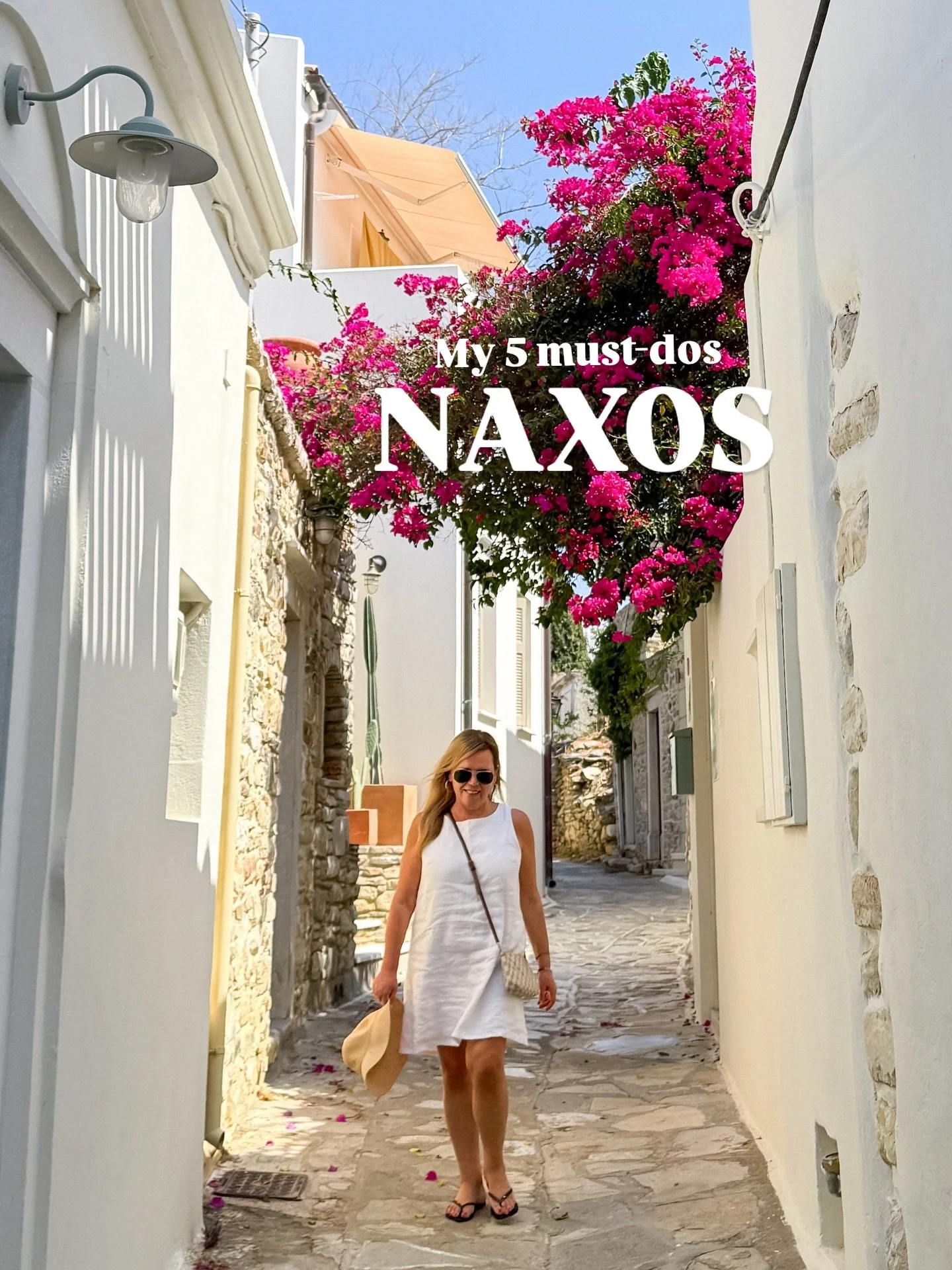 My top 5 must dos for Naxos:

Filoti for authentic village life 🏡
Plaka for easy beach days with sunbeds ☀️
Dinner by the sea at Nikos &amp; Maria 🍽️
Alyko for pristine coves&amp; the clearest of waters 🌊
Portara for the best sunsets 🌅

My Naxos 