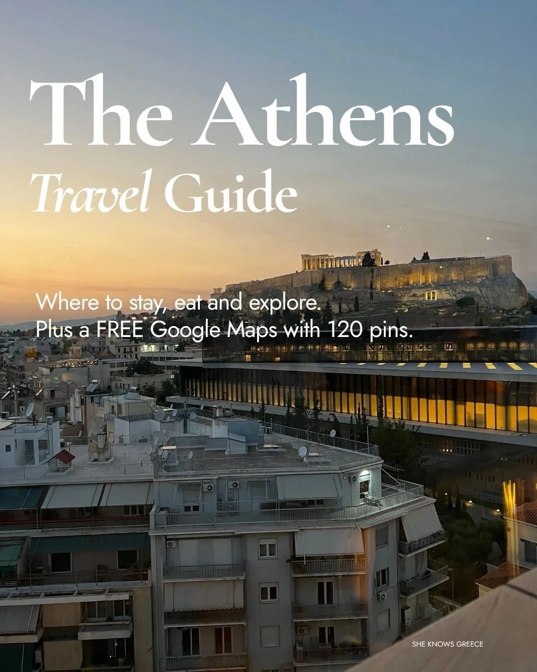 Save this for your Athens trip.🇬🇷

The Athens Guide has a new look and something new inside that I am so excited about. This will definitely make your Athens trip super easy 💙

I have built a Google Maps for Athens (it&rsquo;s been a challenge!) 1