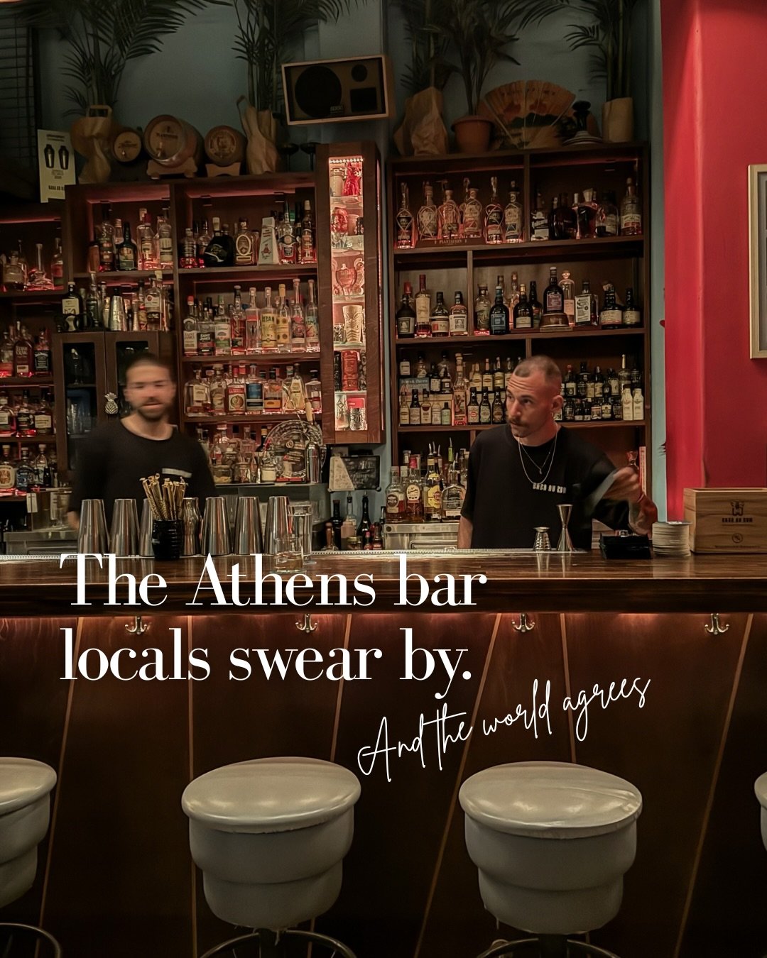 Baba au Rum 🍹 

A little bar tucked down a side street near Syntagma and ranked No. 27 in the World&rsquo;s 50 Best Bars 2025. From the outside you wouldn&rsquo;t know it.

Inside it&rsquo;s all dark wood and an unexpected Polynesian feel. Not kitsc