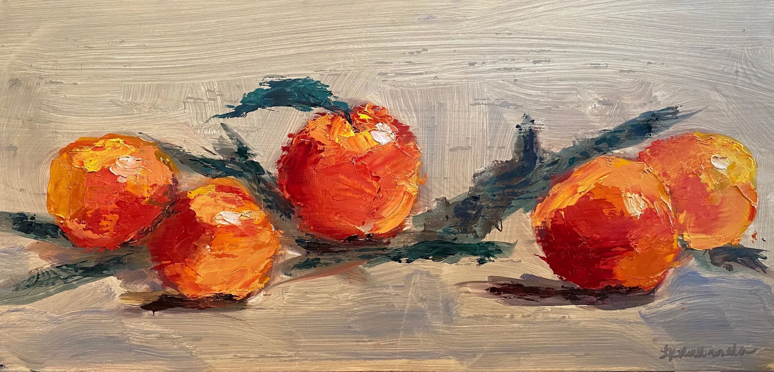 "Abundance" 11x27 oil on MDF board / Private Collection