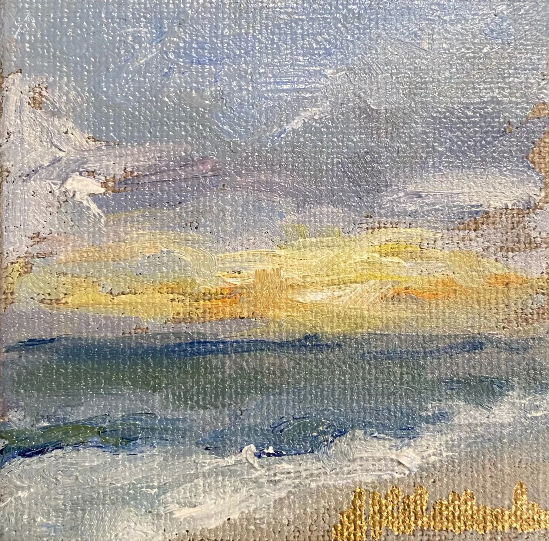"Good Morning" 3x3 oil / Purchased