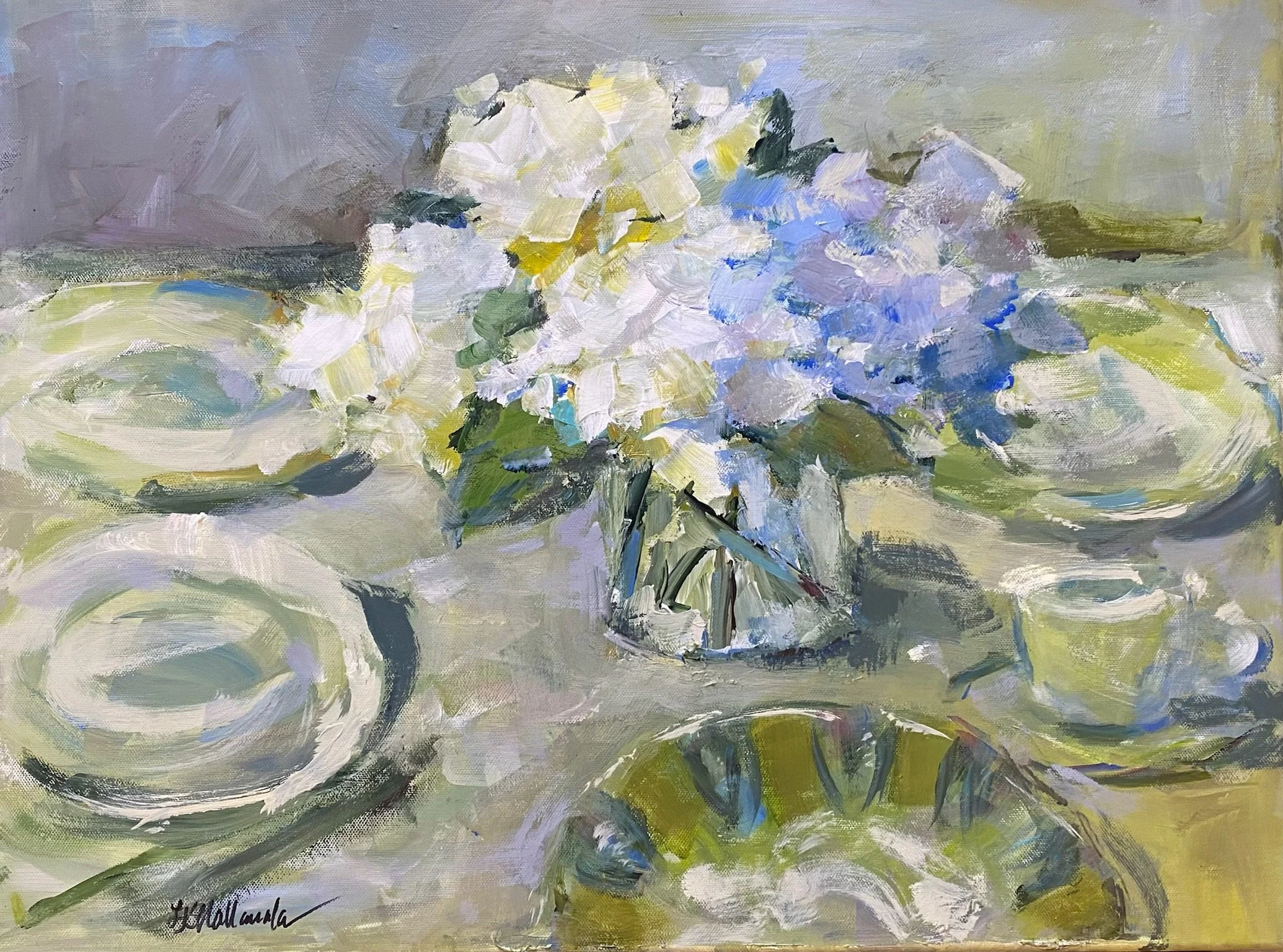 “Abundant Blessing” 18x24 acrylic and oil in gold floater frame / Purchased