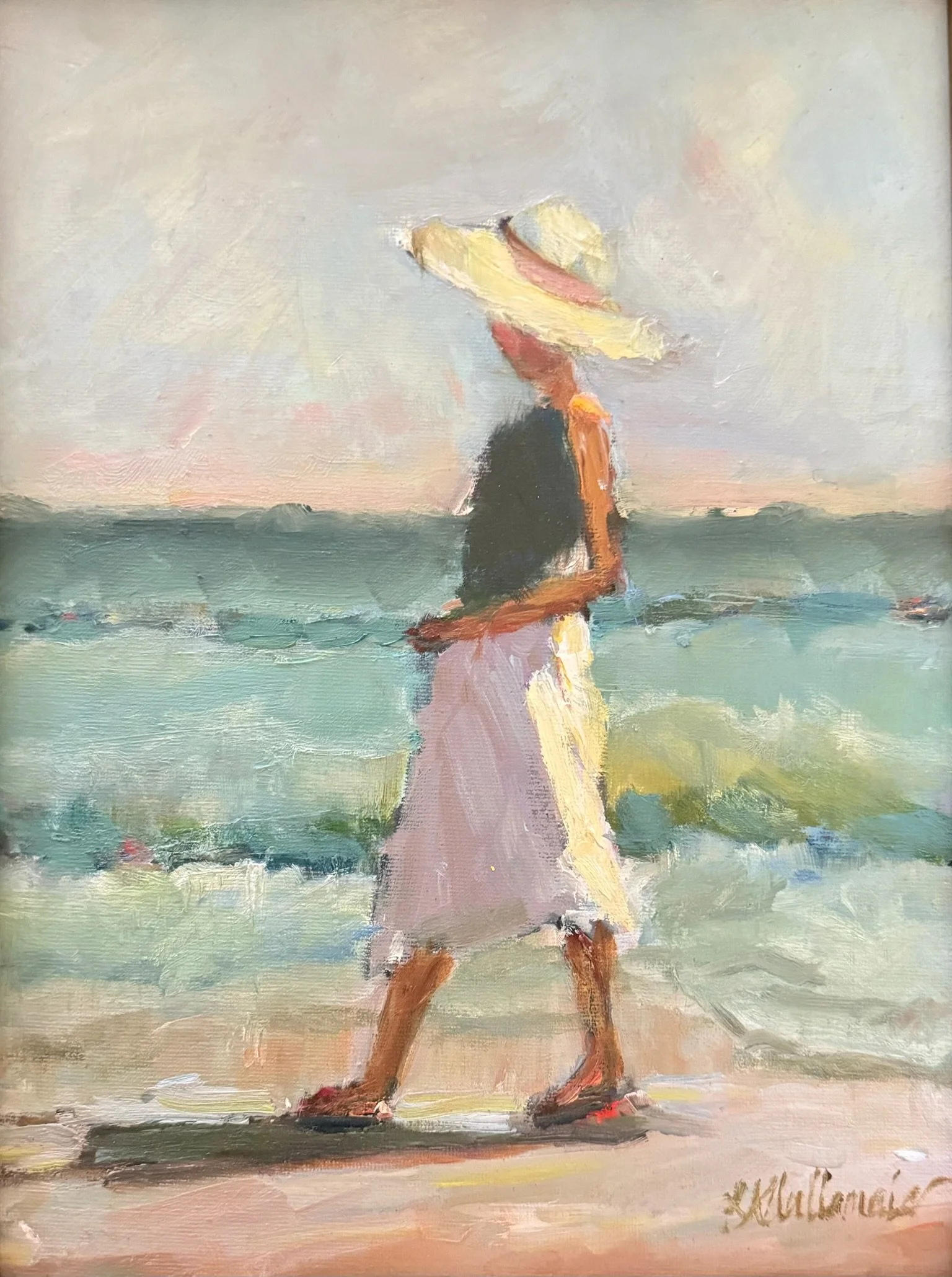“Unending Love” Cote D’Azur, France / 9x12 inch oil in a 14.25x17.25 inch gold frame / $250