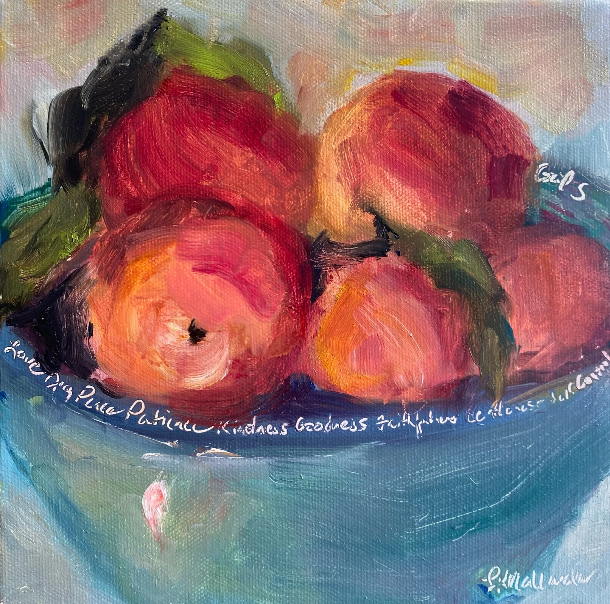 "Peaches and Cream" 8x8 oil on 1.5 inch gallery wrapped canvas / Purchased