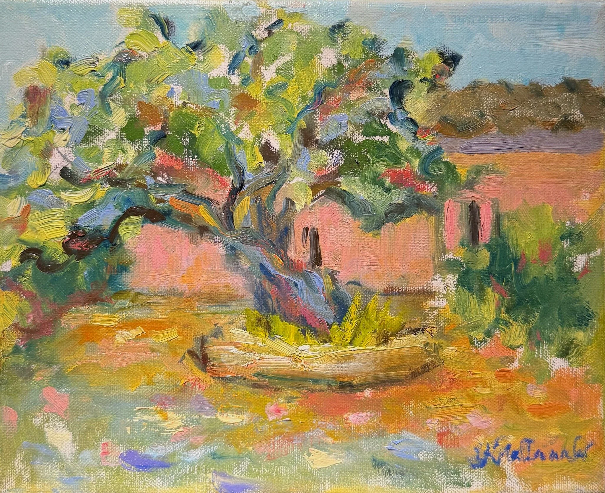 “Pistachio Tree” (Chateaux Noire, home of Cezanne, Aix en Provence) / 8x10 oil / $170 