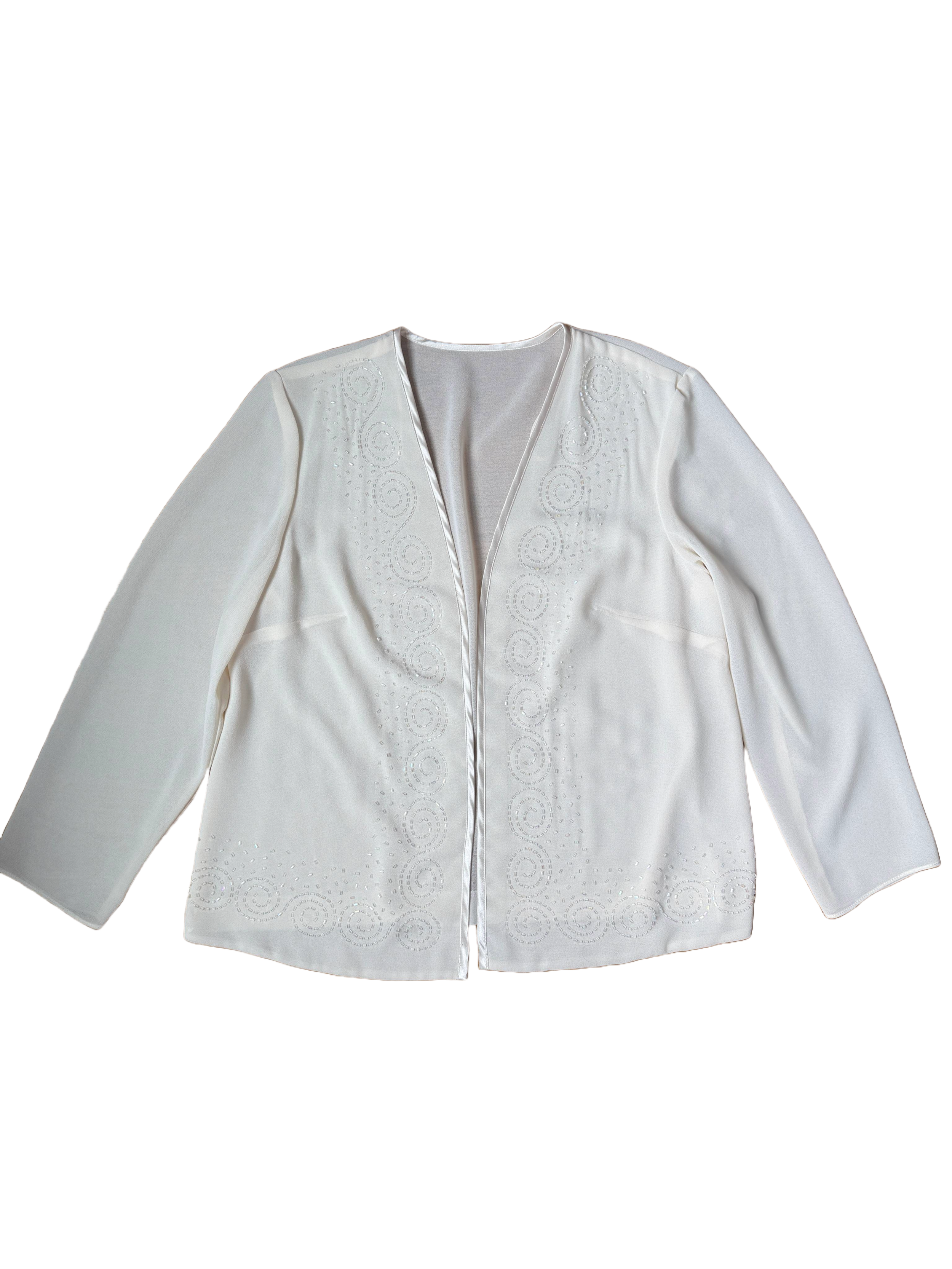 sheer jeweled cardigan