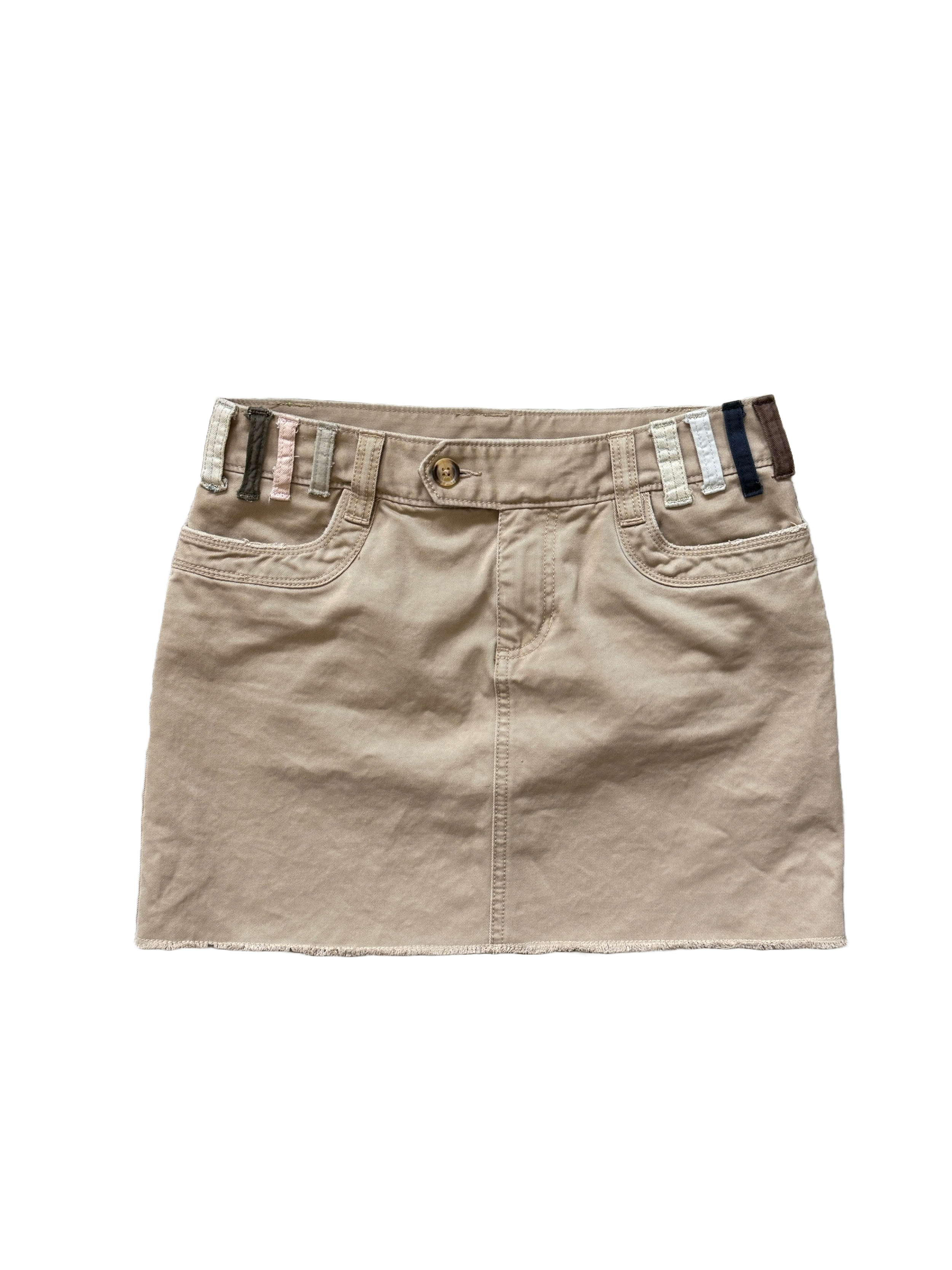 mini skirt with mismatched belt loops