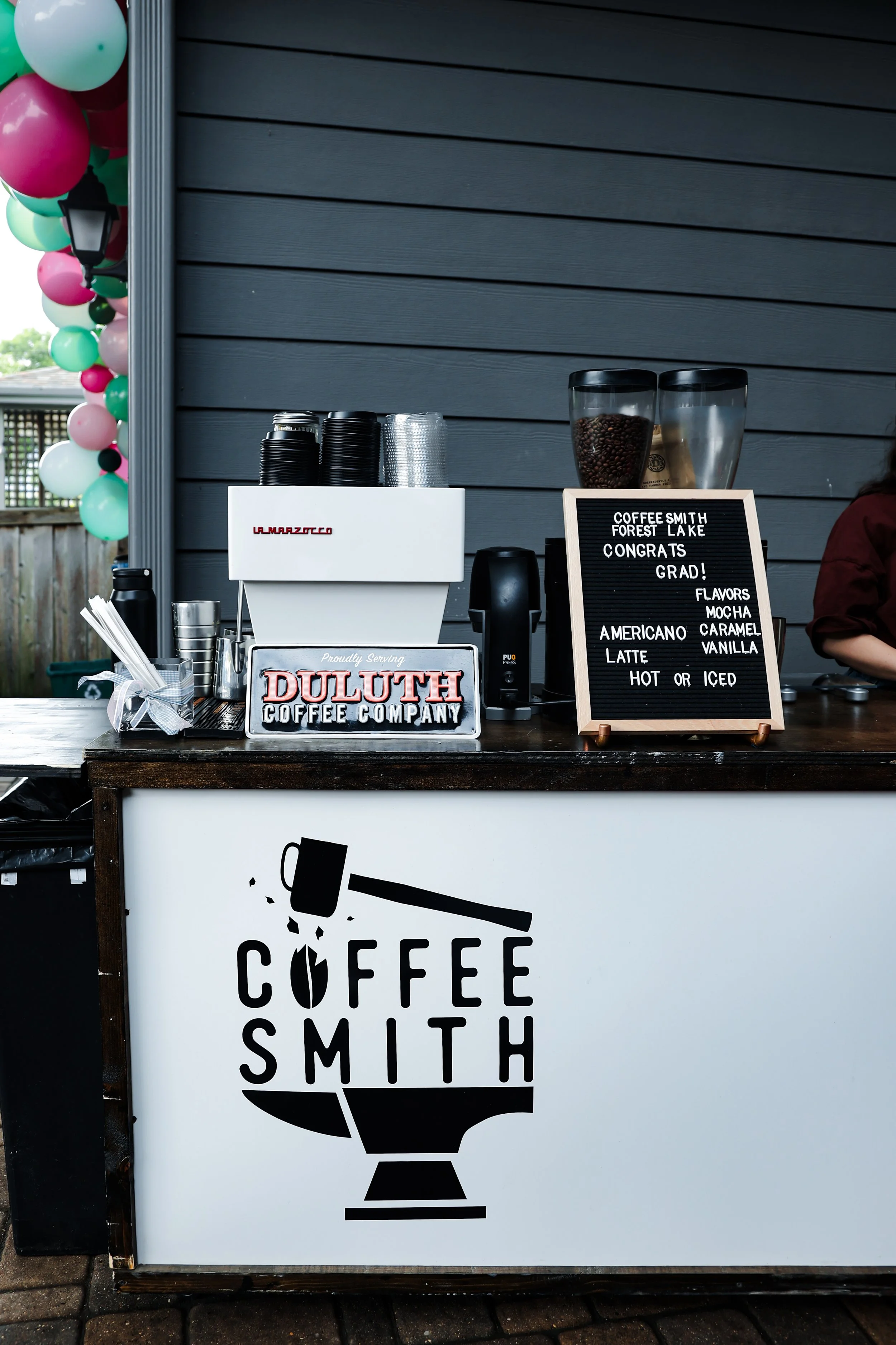 Coffeesmith mobile coffee cart and team in Forest Lake, MN