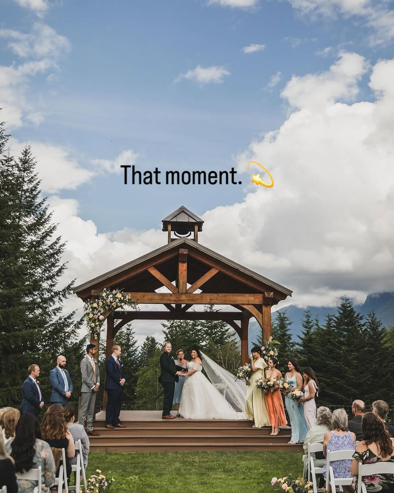 That moment. 💫

When the couple pauses during their ceremony to look out at their guests &mdash; making eye contact, hearts full of gratitude, feeling the warmth and support surrounding them. A moment of stillness, presence, and deep connection. One
