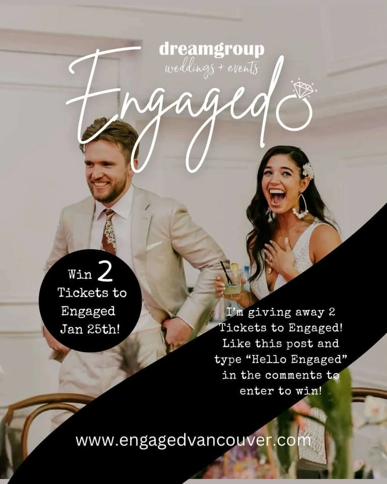OK Vancouver&hellip; who&rsquo;s newly engaged?! 😍💍
We&rsquo;re giving away 2 tickets to Engaged Vancouver on Jan 25th &mdash; your perfect way to meet incredible wedding pros, get inspired, discover your venue, and make wedding planning feel way m
