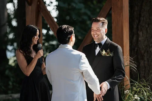 Joyful wedding ceremony