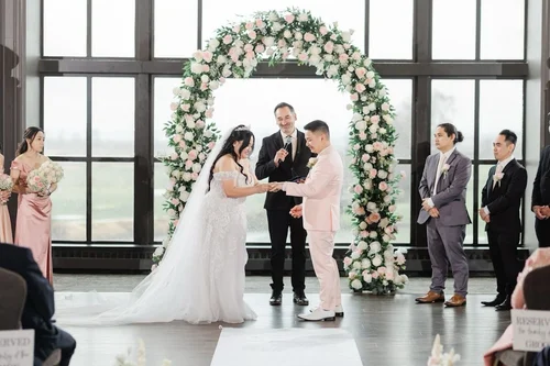 Waterfront wedding ceremony near Vancouver