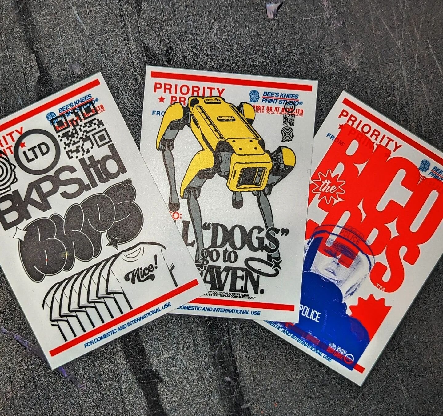 BKPS.ltd CORPORATE STICKER PACKS AVAILABLE MIDNIGHT 12.11.23  AT BKPS.ltd.
BKPS.ltd CORPORATE and the BKPS.ltd ART DEPARTMENT appreciate your support.

EDITION OF 60 NUMBERED PACKS. 45/60 INCLUDE EXTRA STICKERS FROM 2023.