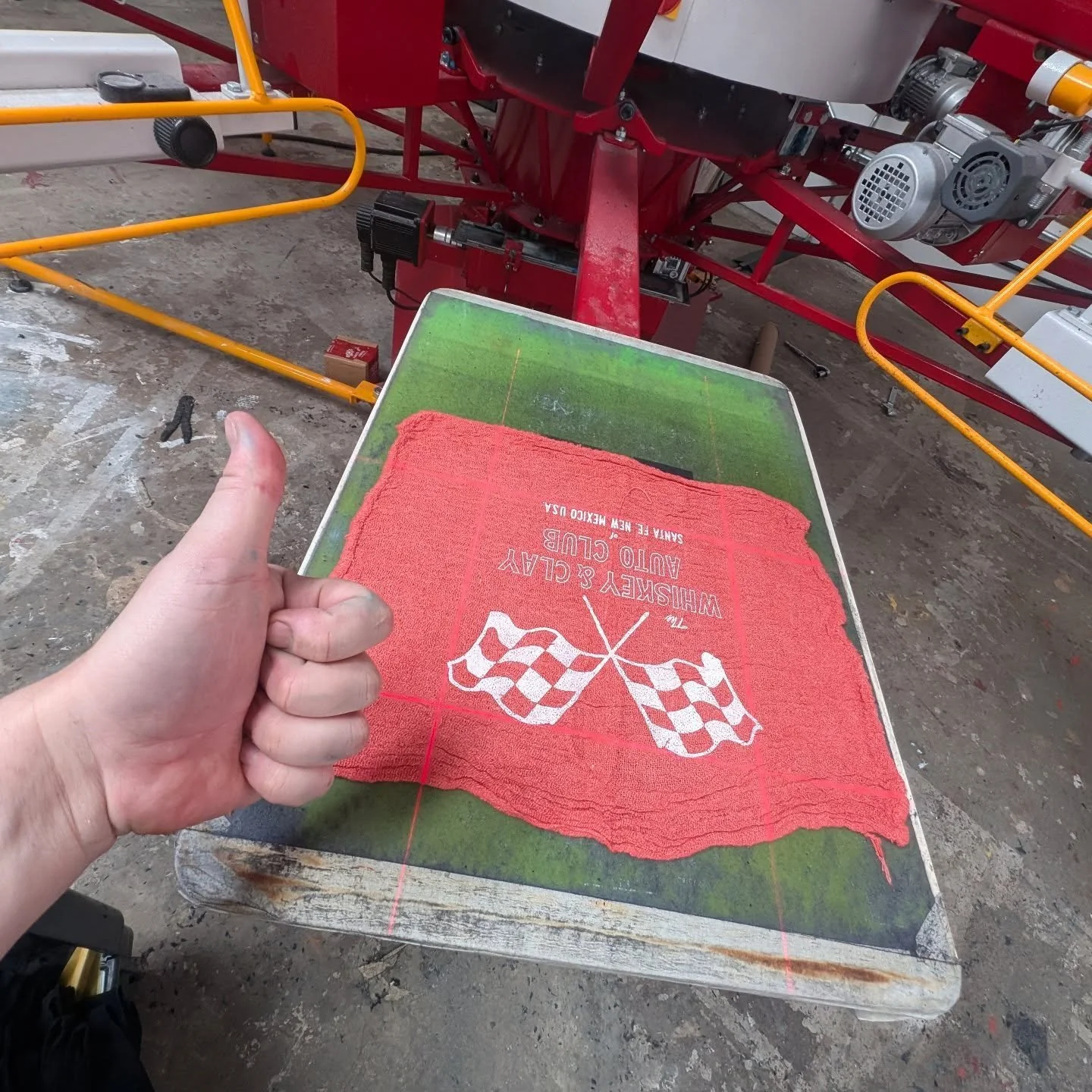 rocked some shop towels for @whiskeyandclay, the measurements on the listing were clearly vibes based but the prints came out cool!