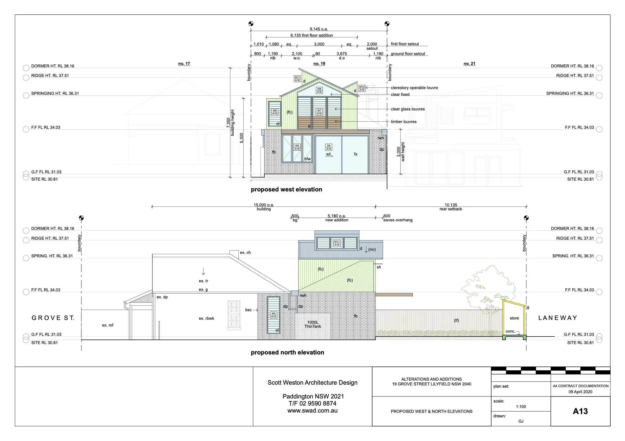 A13 PROPOSED WEST & NORTH ELEVATIONS.jpeg
