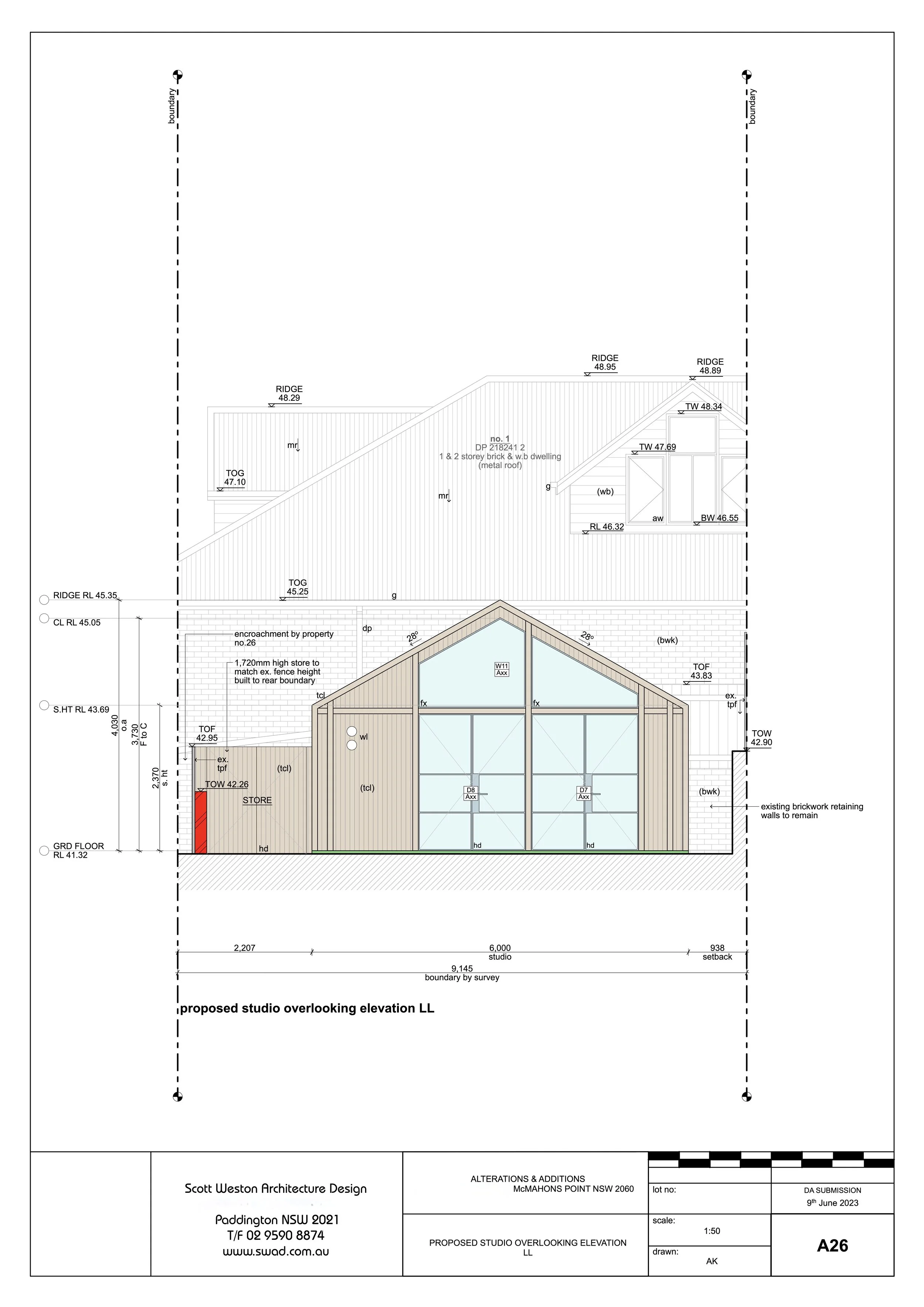 A26 PROPOSED STUDIO OVERLOOKING ELEVATION LL.jpg