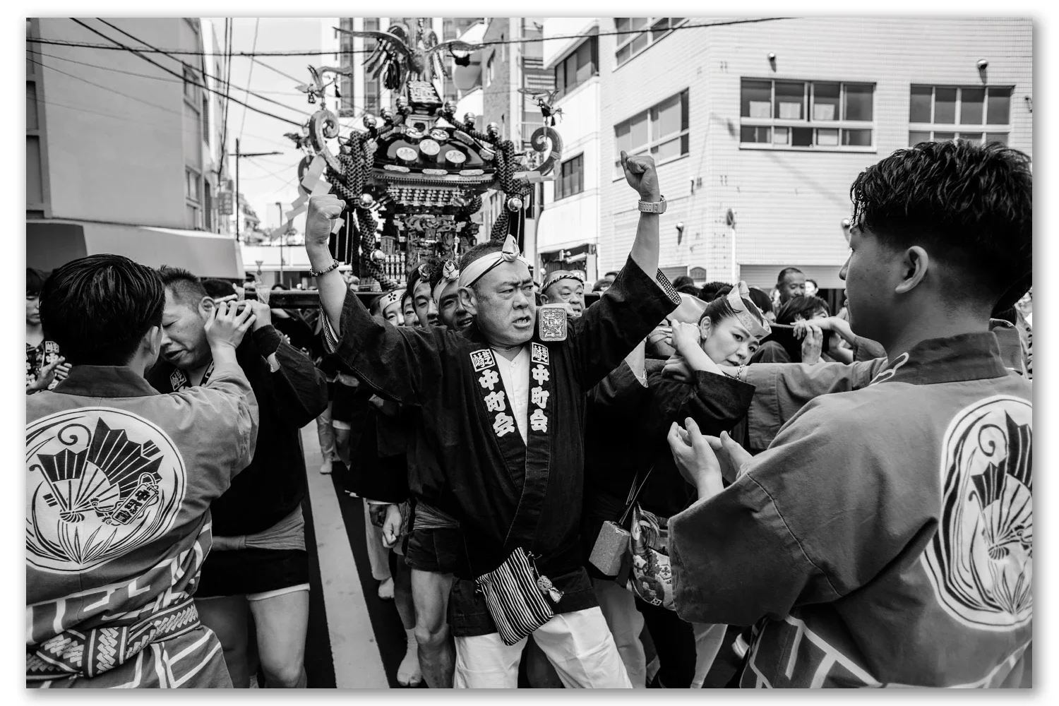 Sanja Matsuri Mikoshi carried in the streets of Asakusa