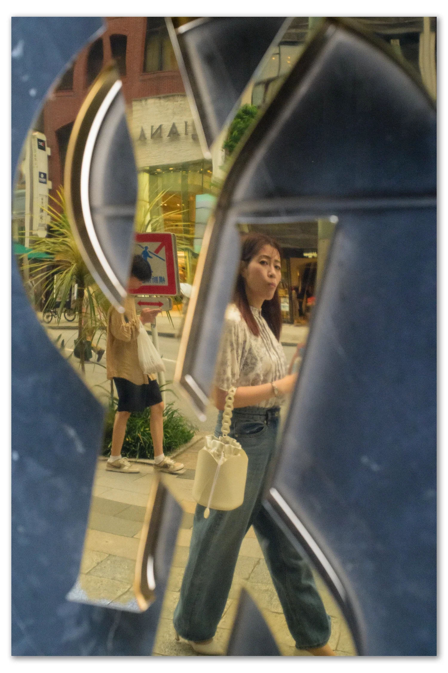 Reflections in Ginza with the 35mm Nikkor