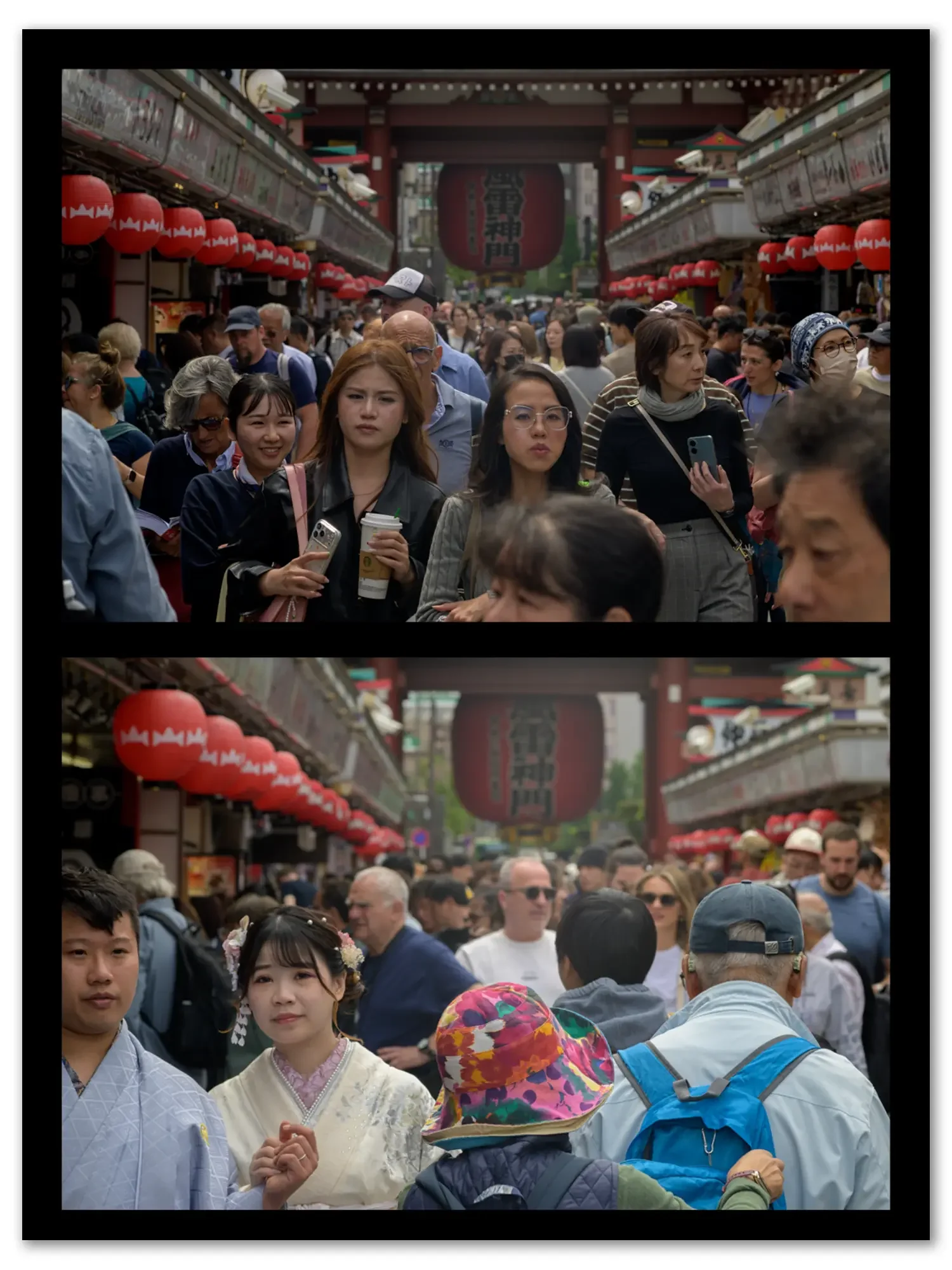 Senso-Ji people shot with vintage lens