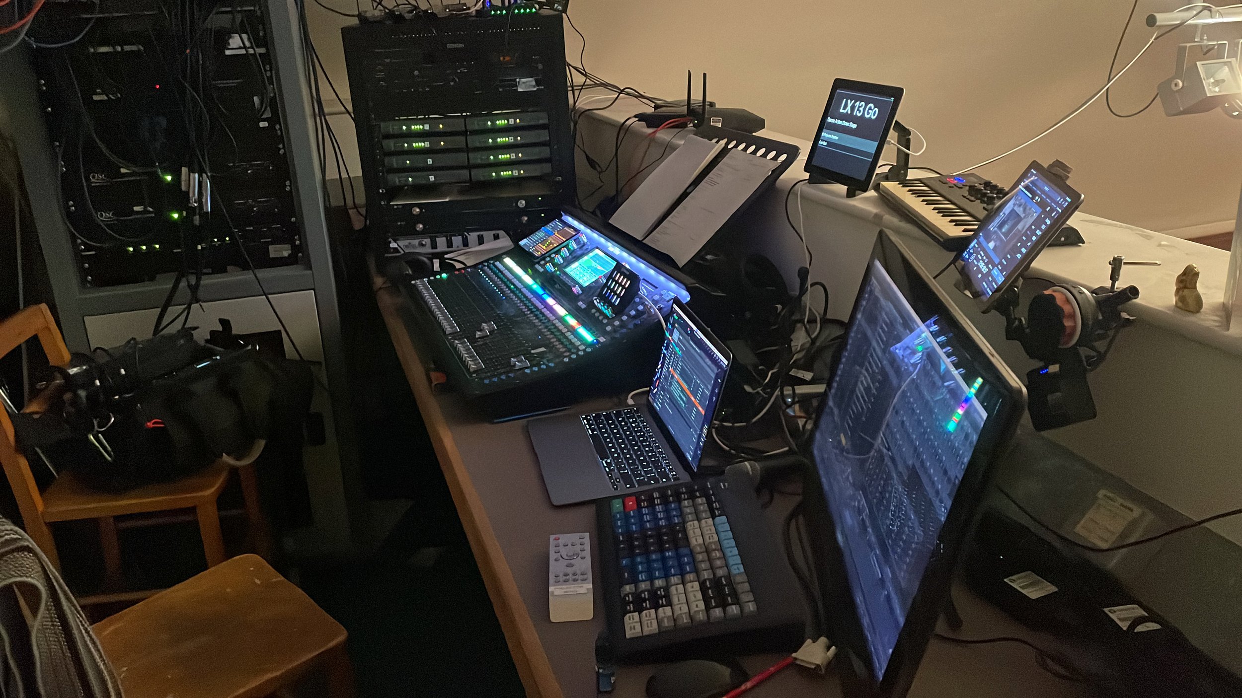 Programming and operating lights, sound and video for the QCL production of The Red Shoes