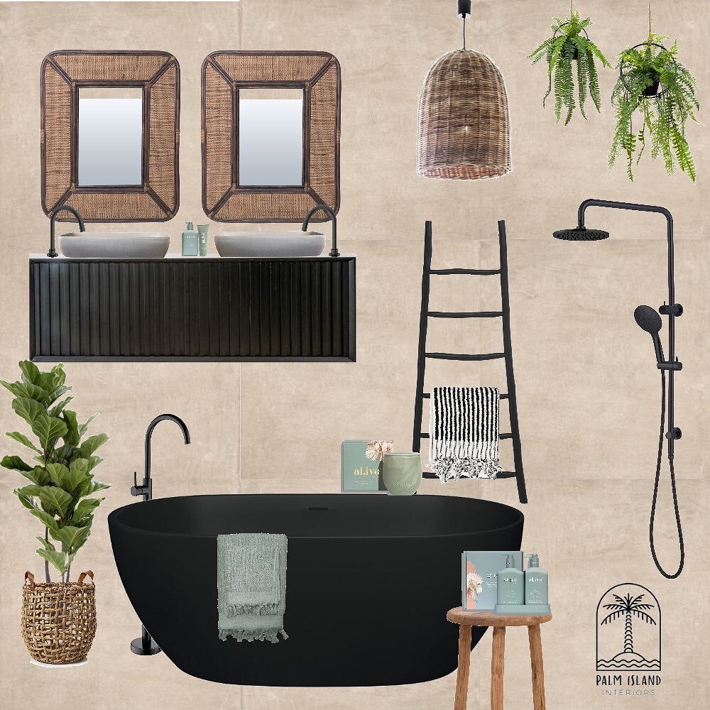 Mood Board Monday ✨

Something very different today, a mix of contemporary and natural/organic feels for this bathroom! 

I love pops of greenery mixed with darker tones, in this case black, they really pop and soften the space 🪴🌿

Featuring @al.iv