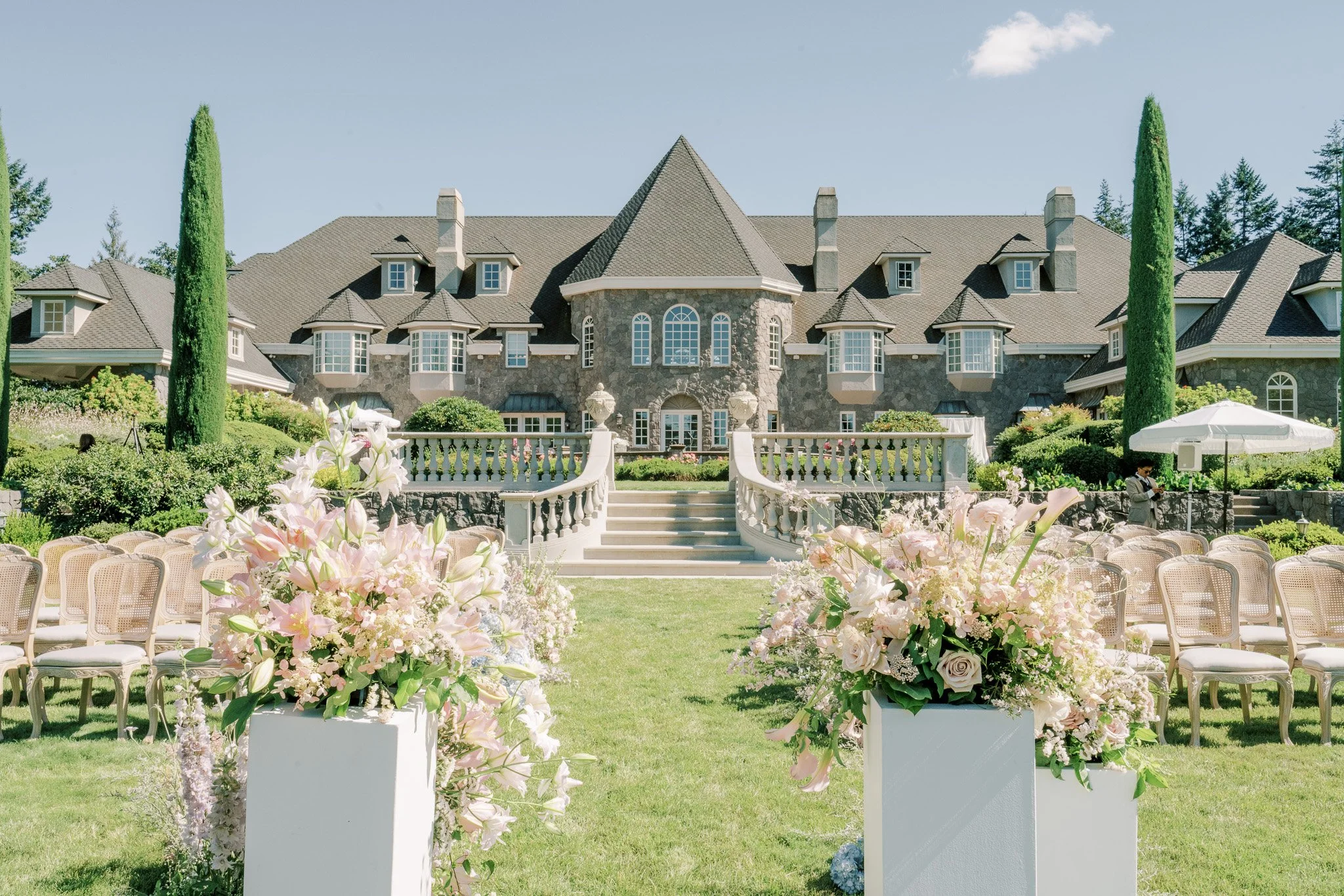 Oregon Castle Wedding Venue - California French Estate Wedding - Seattle Portland Castle Private Event Venue 