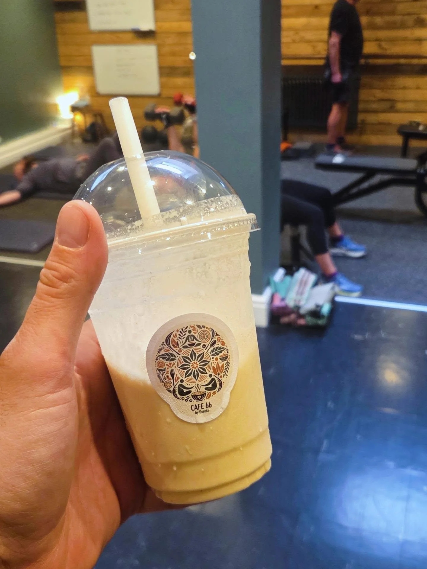 @cafe66barnes helping our PTs out with a protein shake - peanut butter with 35g of protein 💪🏽 - tastes amazing too