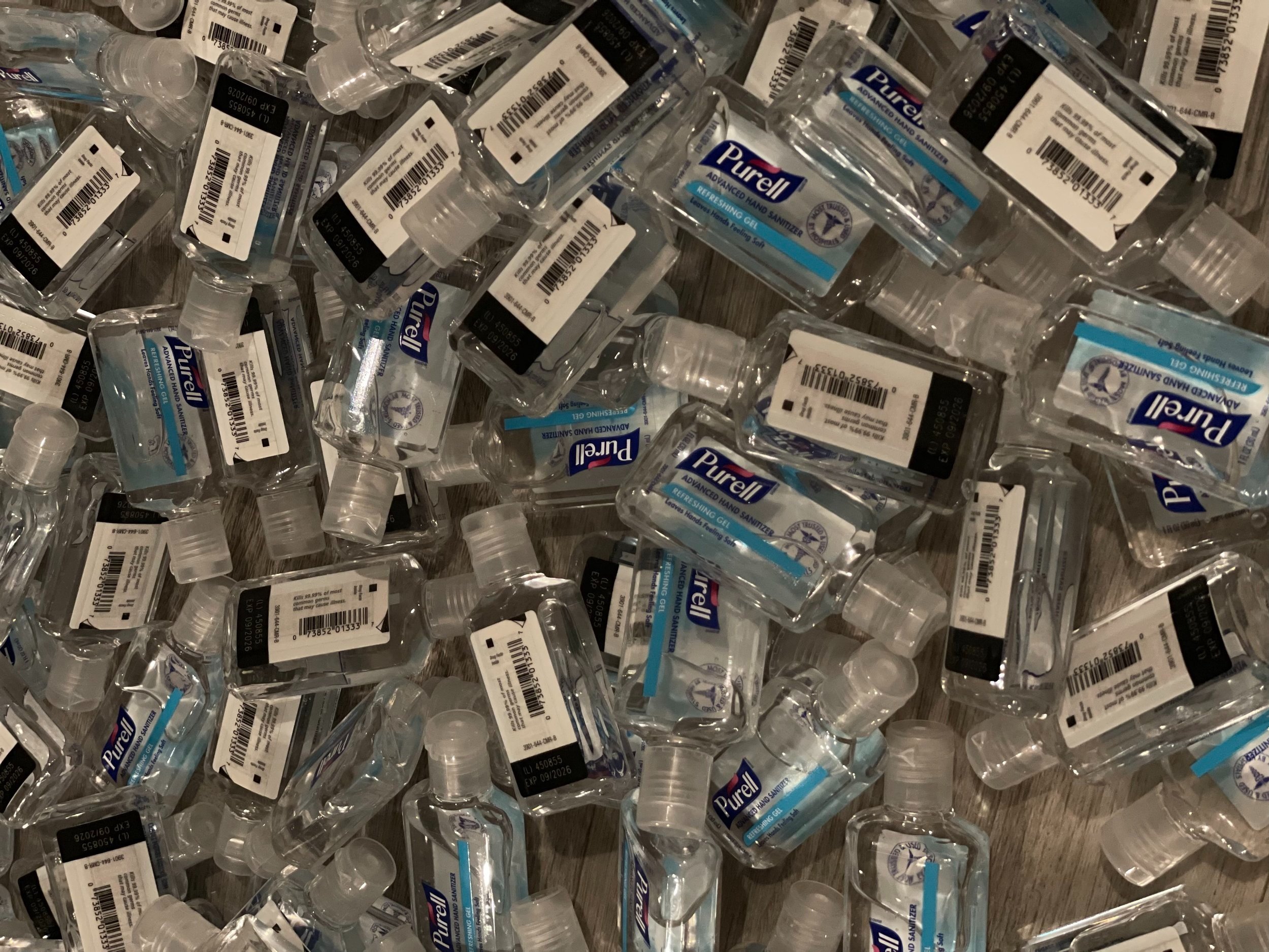  Hand sanitizers. Photograph by  Mary Liu, Sustainability Team Gender Equality Leader , 2022. 